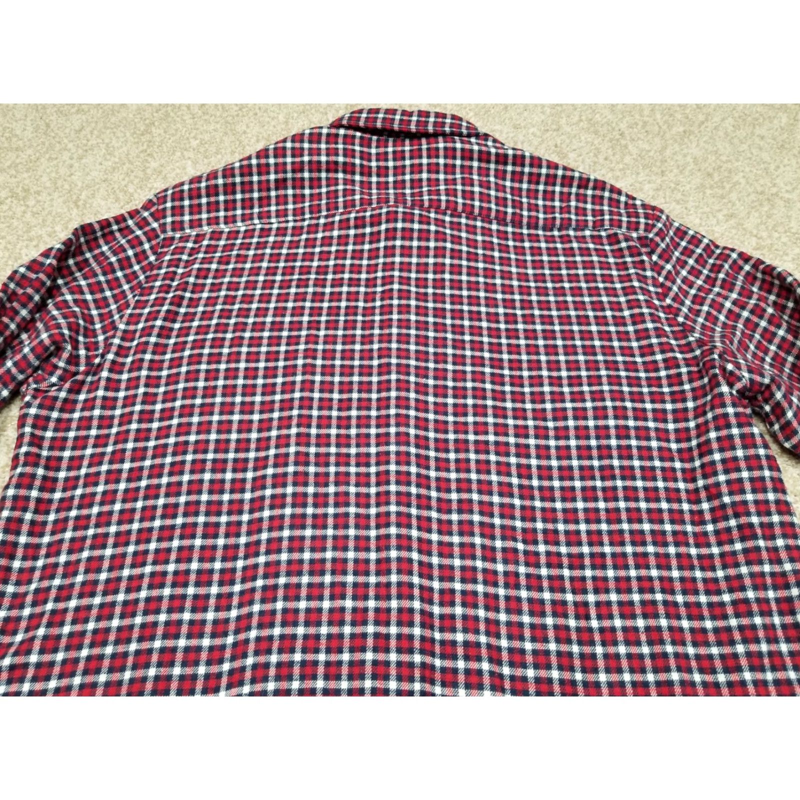 Vintage VINTAGE John Ashford JA Flannel Shirt Mens Large Red Blue Plaid 100% Cotton Long Sleeve Button-Up Casual Men Shirt Size US L / EU 52-54 / 3 - 7 Thumbnail