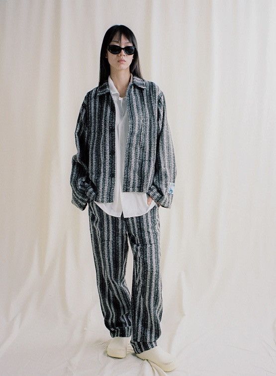 Jungles Jungles Bouclé Wool Stripe Jacket Size US XL / EU 56 / 4 - 11 Thumbnail
