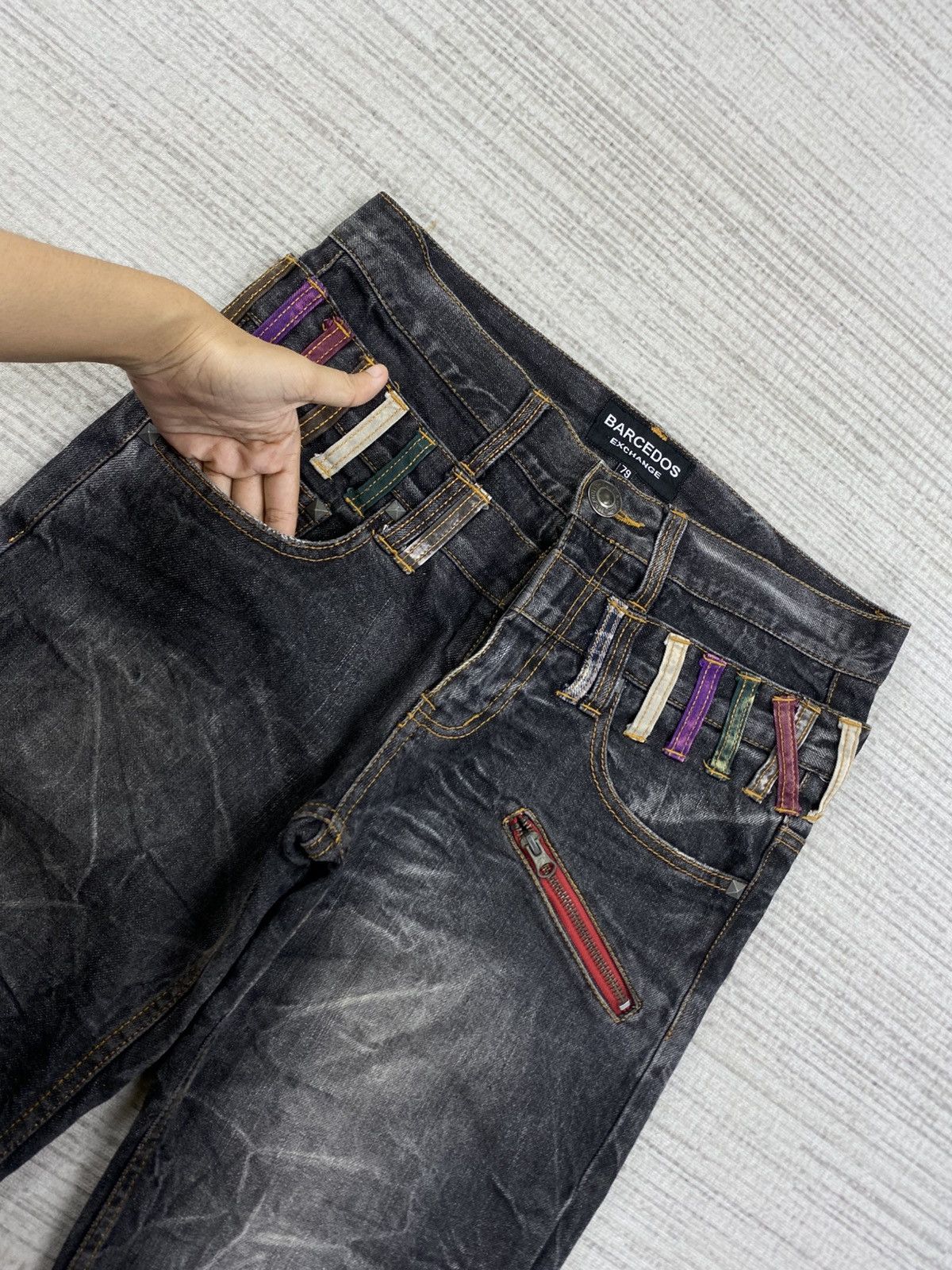 Hysteric Glamour Vintage Barcedos Double Waist Distressed Denim Pants Size US 31 - 12 Thumbnail