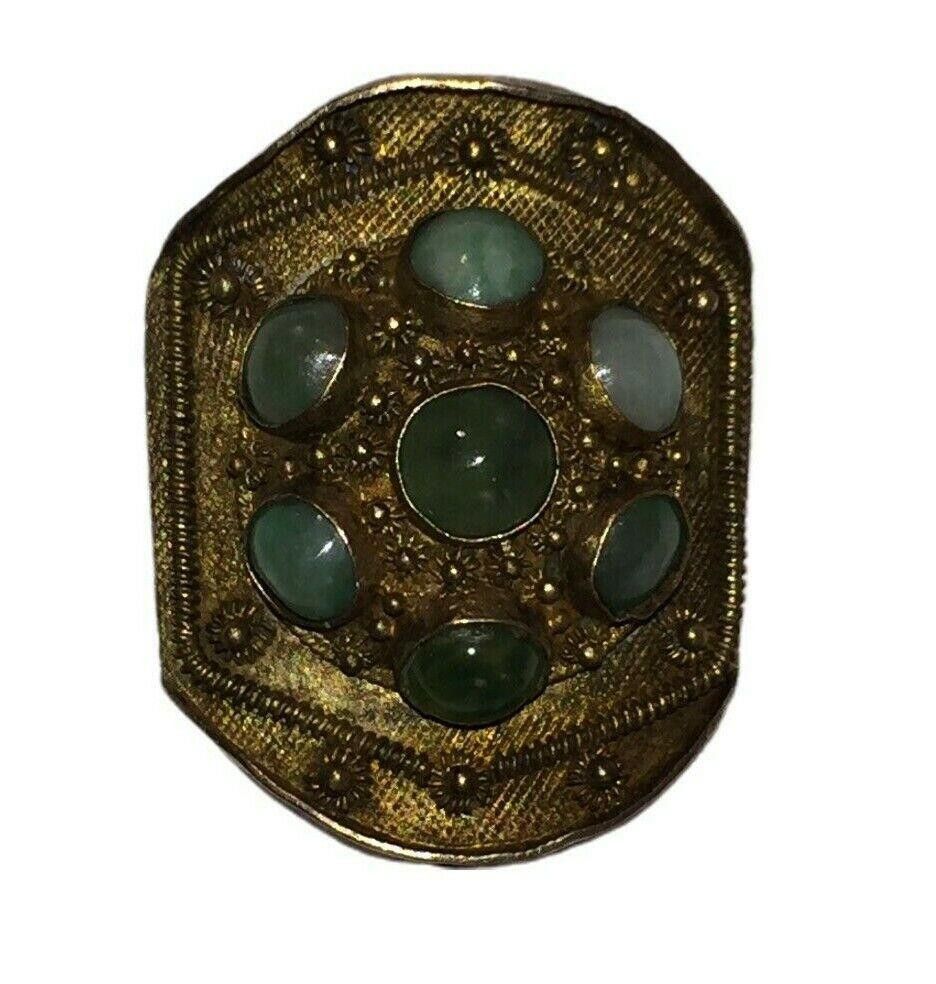 Designer Art Deco Chinese Jadeite Fur Clip Size ONE SIZE - 1 Thumbnail