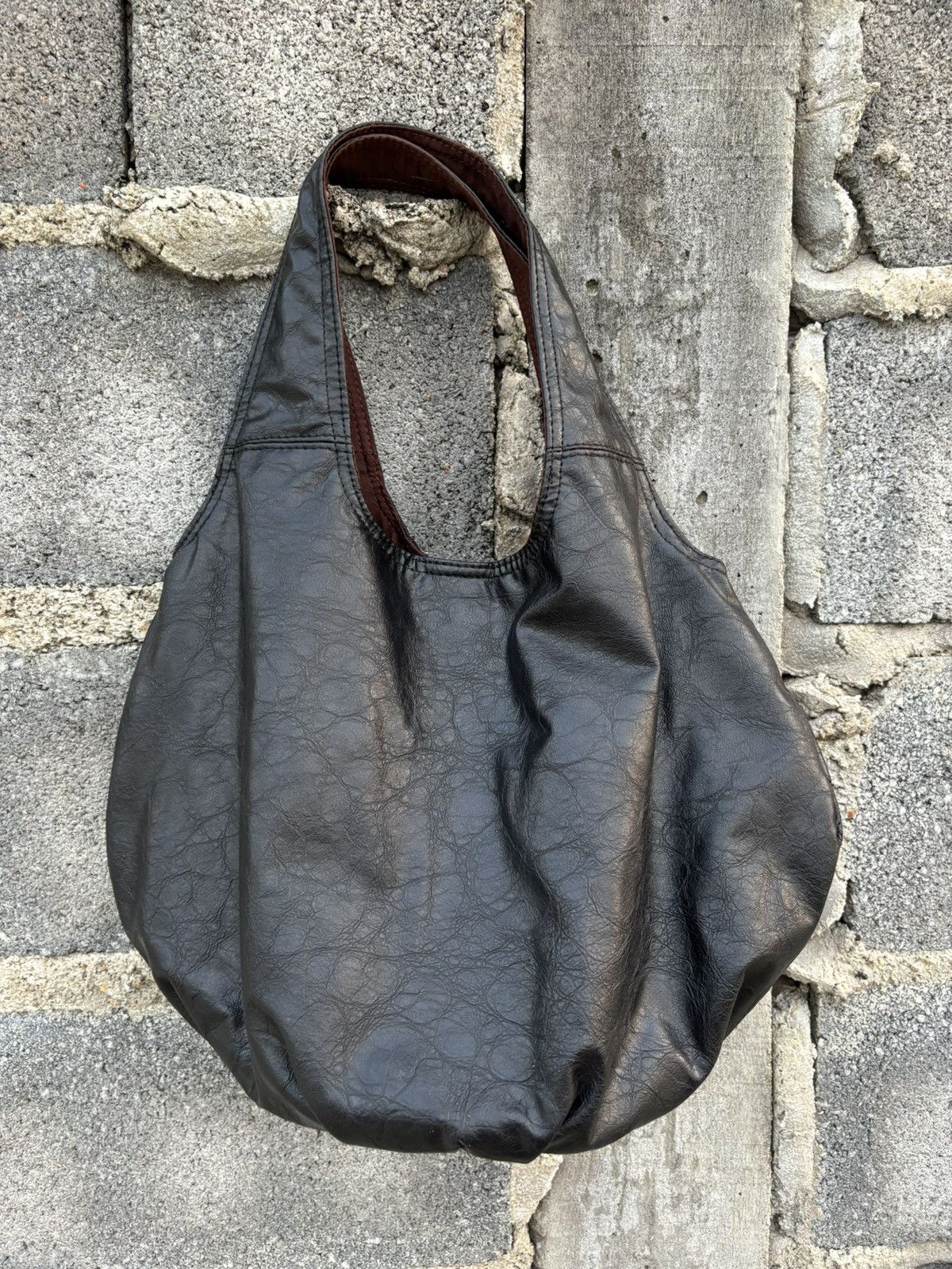 Japanese Brand 🥷🏿 Leather Tote Shoulder Bag Size ONE SIZE - 9 Thumbnail