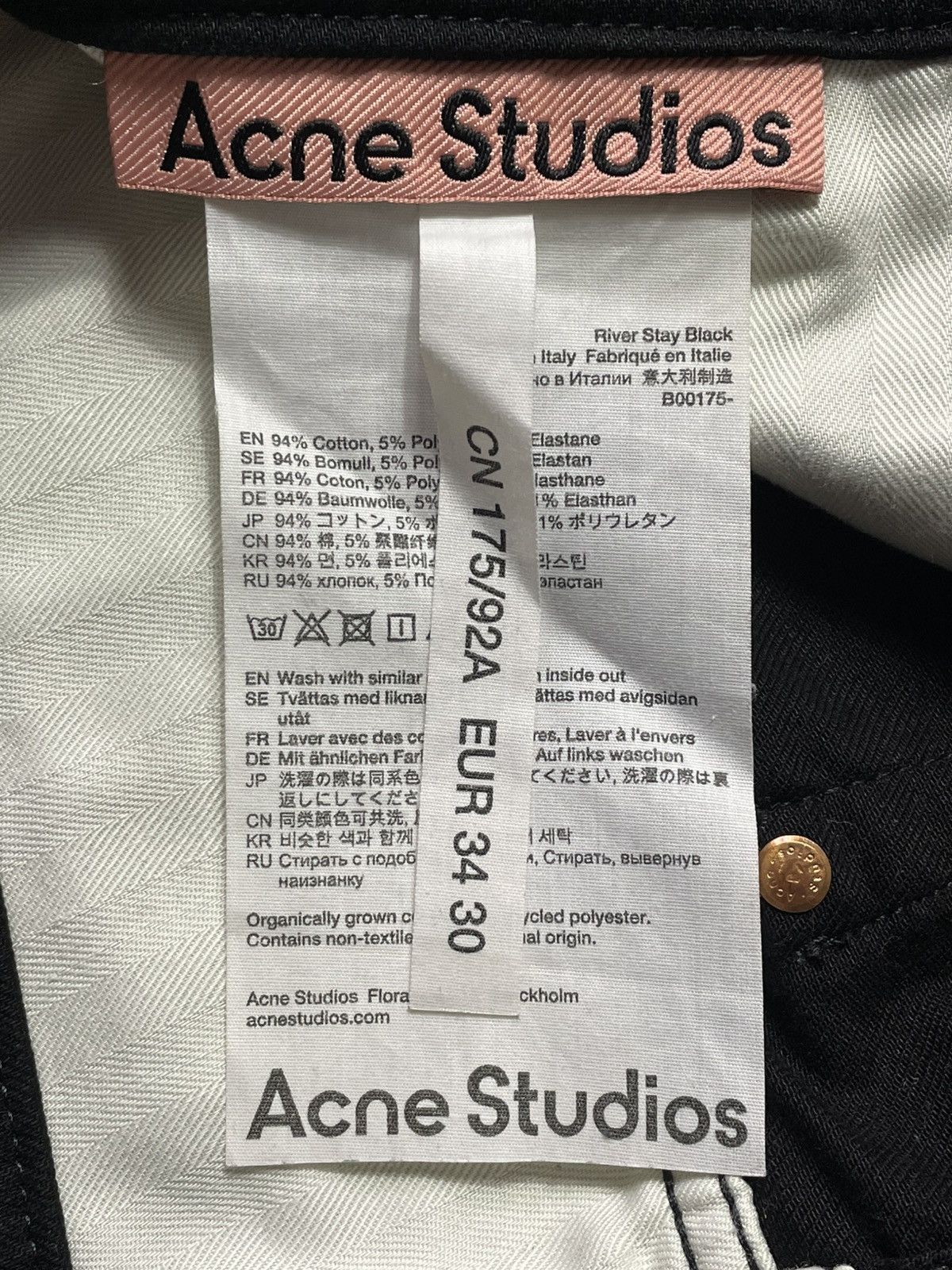 Acne Studios Acne Studios River Stay Black Jeans Never Worn Size 34 30 Size US 34 / EU 50 - 9 Thumbnail