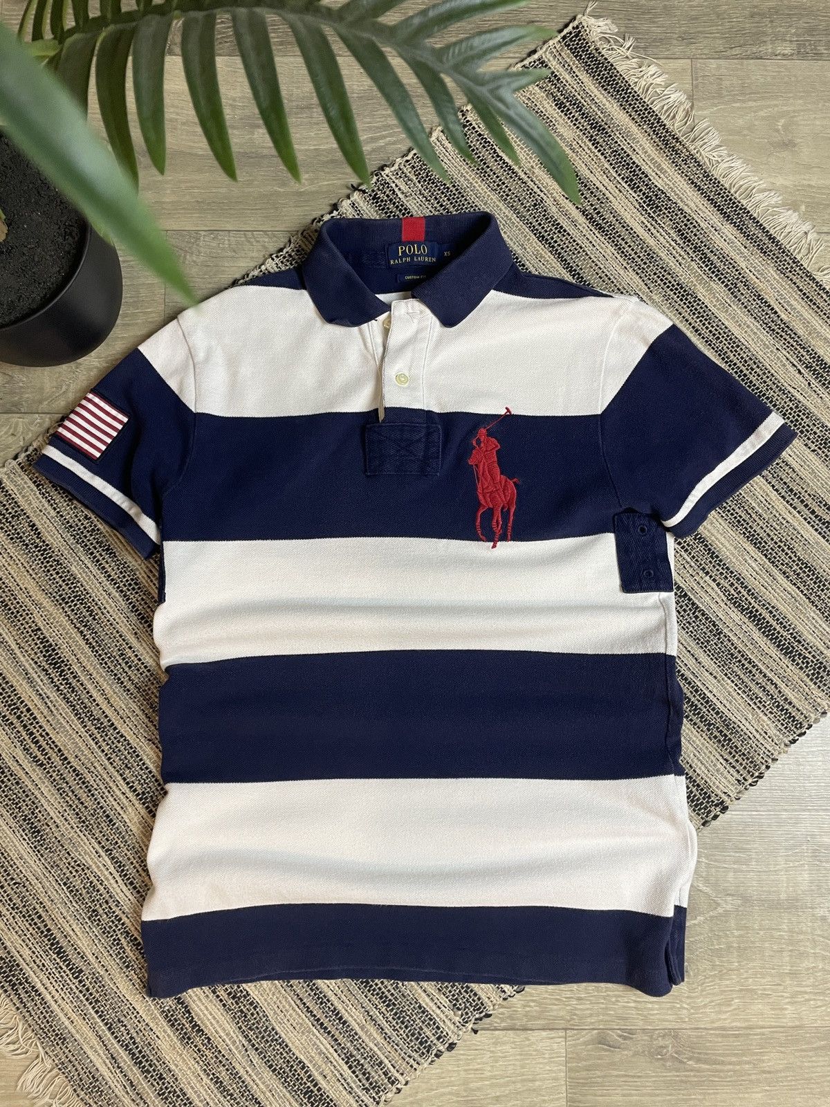 RRL Ralph Lauren 🐎🇺🇸 Polo Ralph Lauren United States Collar Neck T-Shirt Size US XS / EU 42 / 0 - 4 Thumbnail