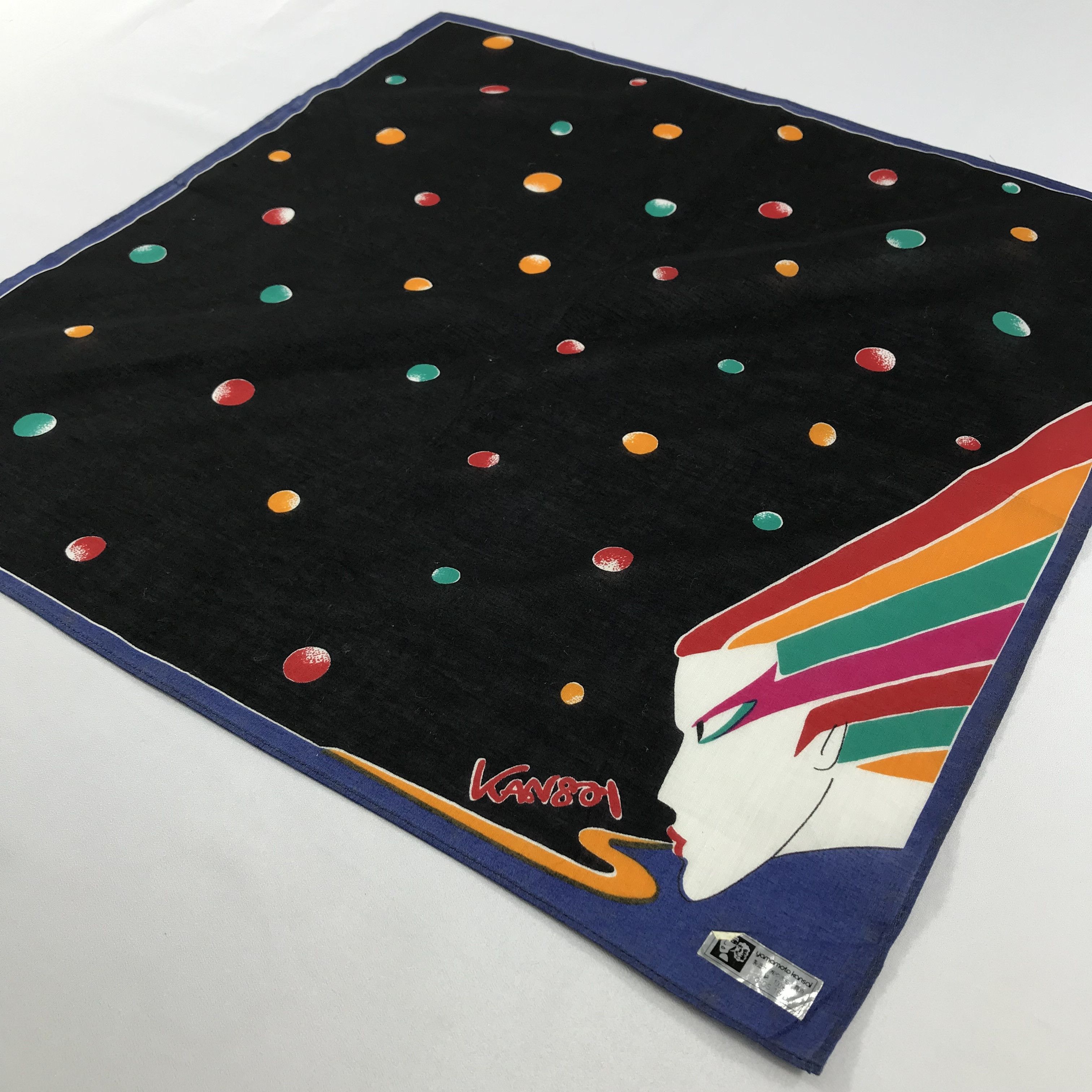 Kansai Yamamoto × Vintage Kansai Yamamoto Bandana / Handkerchief / Neckerchief -S2555 Size ONE SIZE - 2 Thumbnail