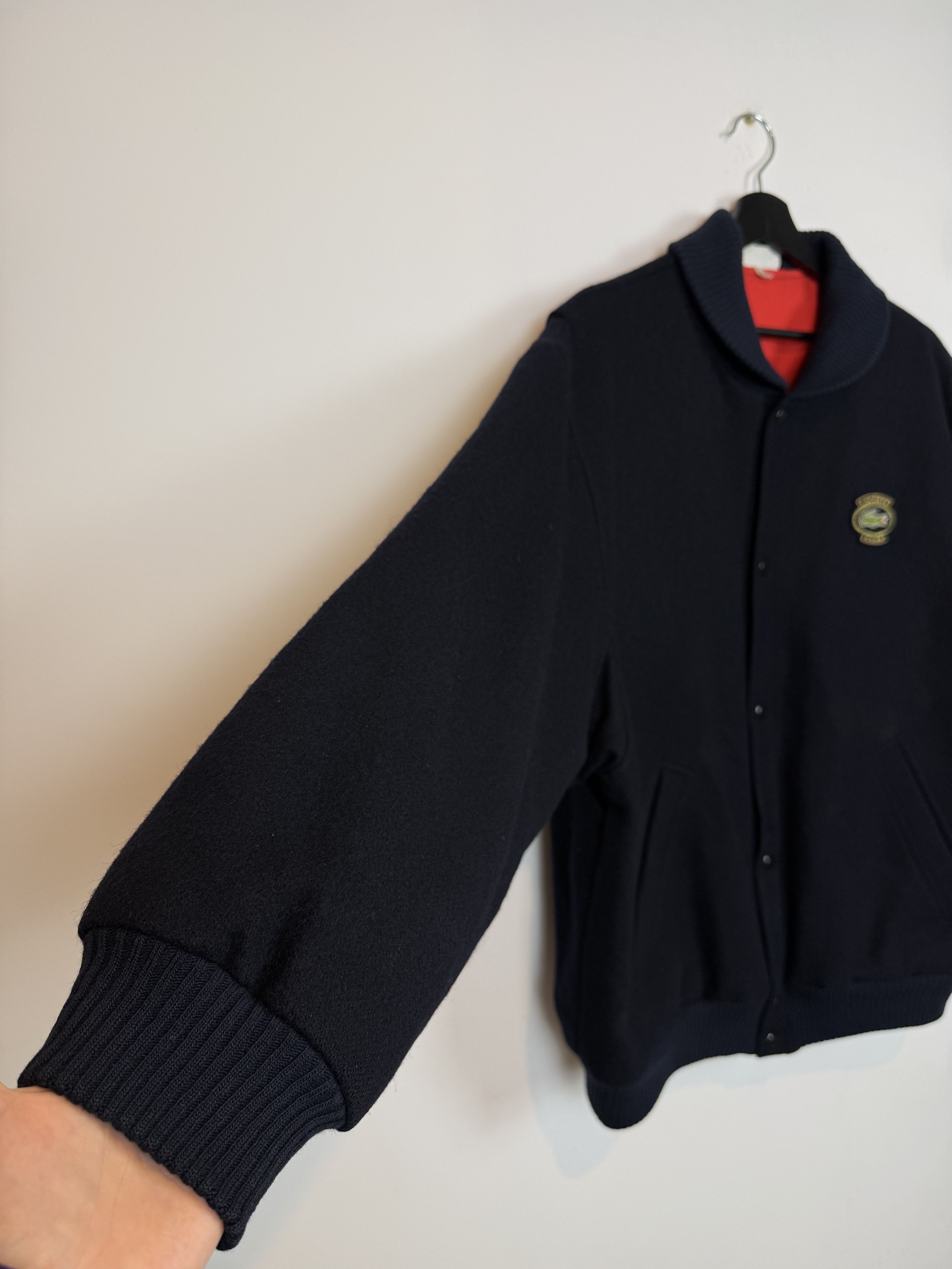 Lacoste RARE Vintage 80s Lacoste Wool Bomber Jacket Size L Size US L / EU 52-54 / 3 - 6 Thumbnail