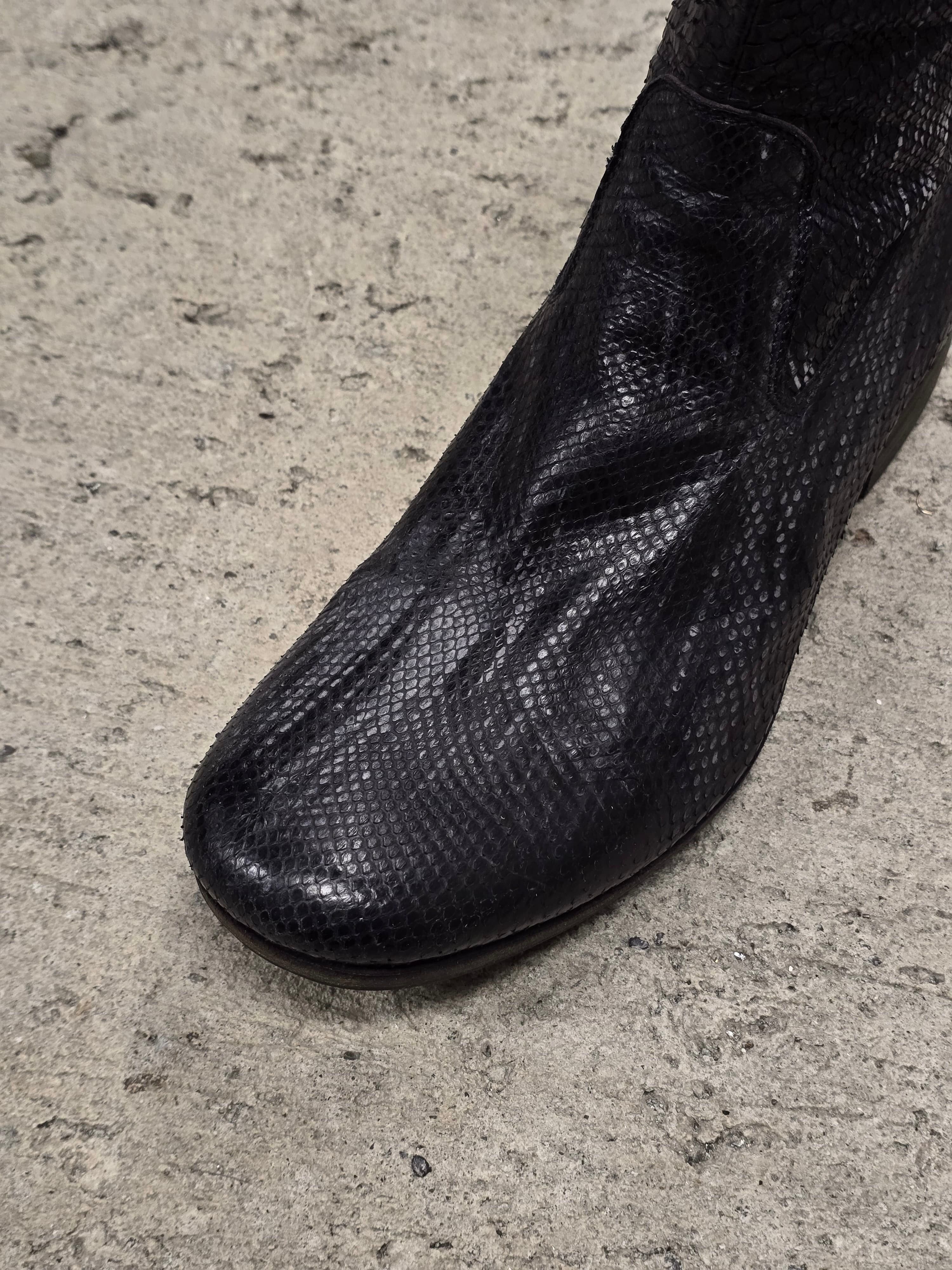 Carpe Diem Carpe Diem Striped Snakeskin Side Zip Boots Size US 10 / EU 43 - 2 Thumbnail