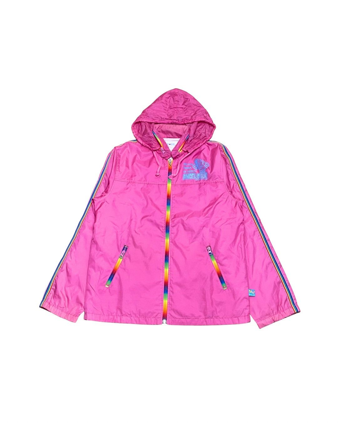 Angel Blue Angel Blue Sweet Rainbow Tape Hooded Windbreaker Size M / US 6-8 / IT 42-44 - 3 Thumbnail