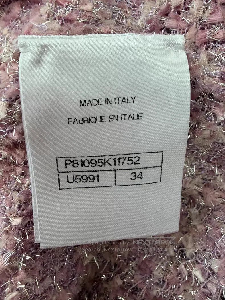 Chanel Chanel Fine glitter pink purple knitted cardigan jacket Size XXS / US 00 / IT 34 - 5 Thumbnail