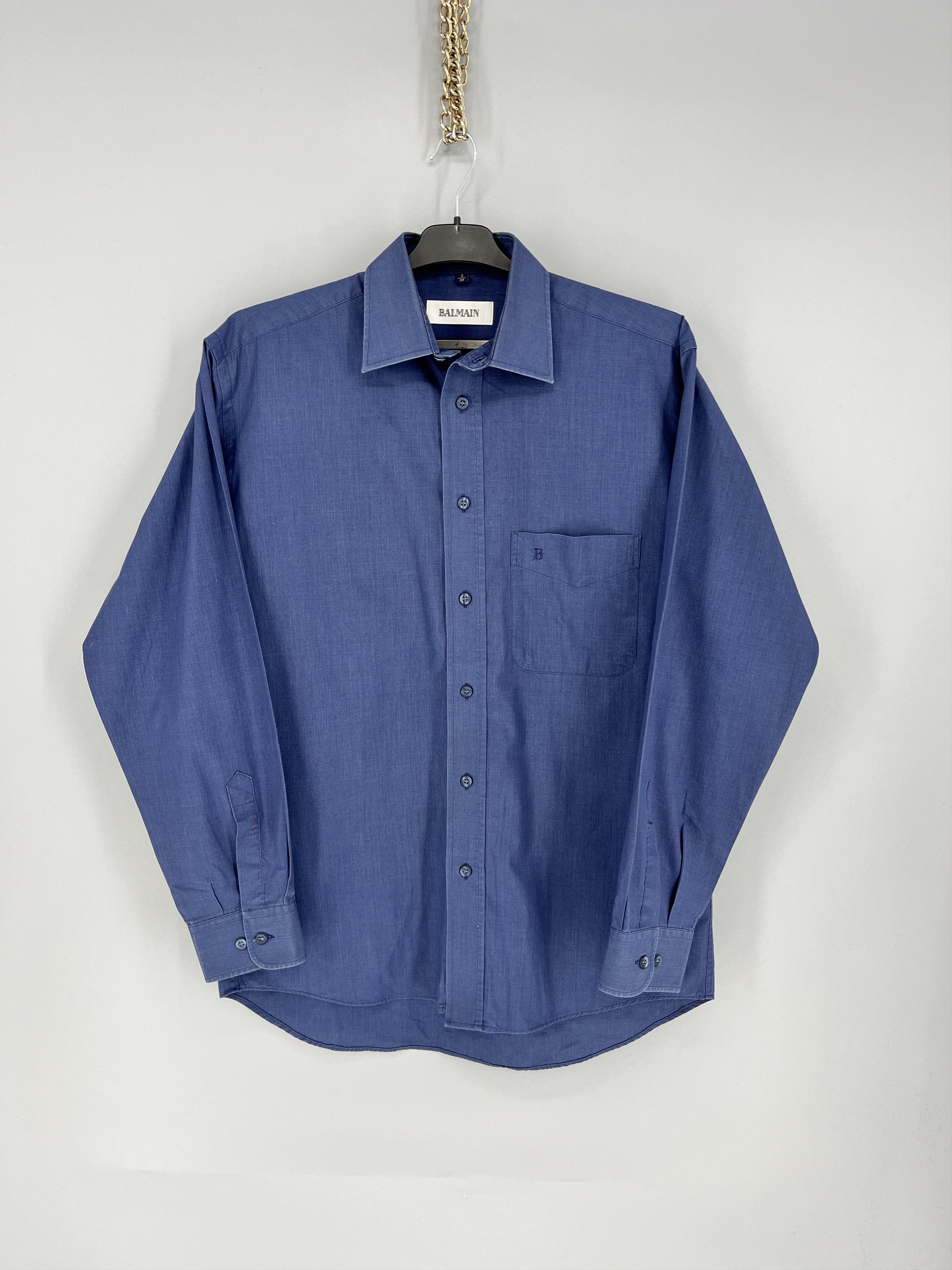 Balmain Vintage 90s Balmain Homme Retro Shirt Button Italy Size US S / EU 44-46 / 1 - 1 Thumbnail