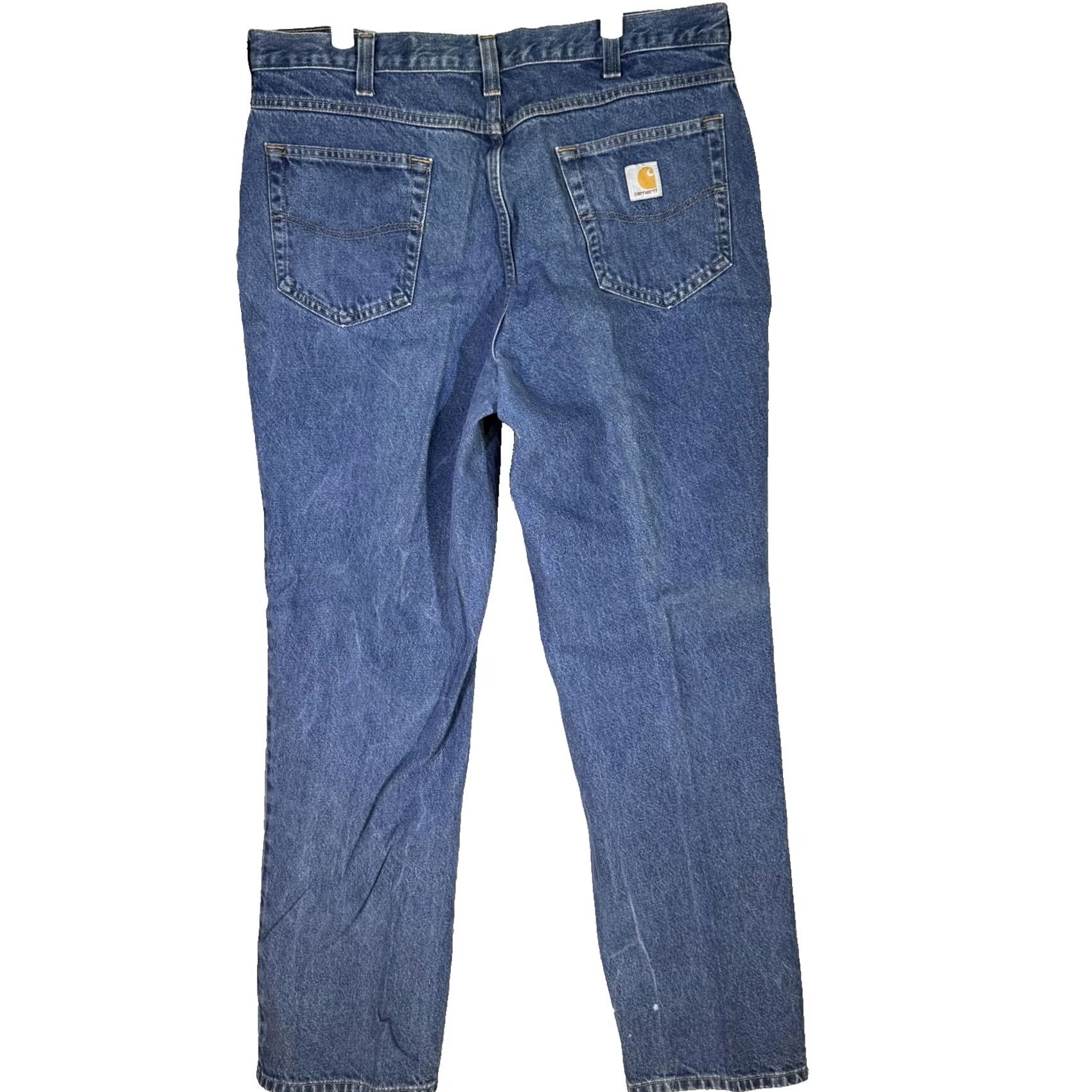 Carhartt Carhartt Jeans Mens 36x32 Blue Relaxed Fit Work Jeans Denim Pants 36x32 Mens Carhartt 382-83 Blue Denim Workwear jeans Size US 36 / EU 52 - 2 Thumbnail