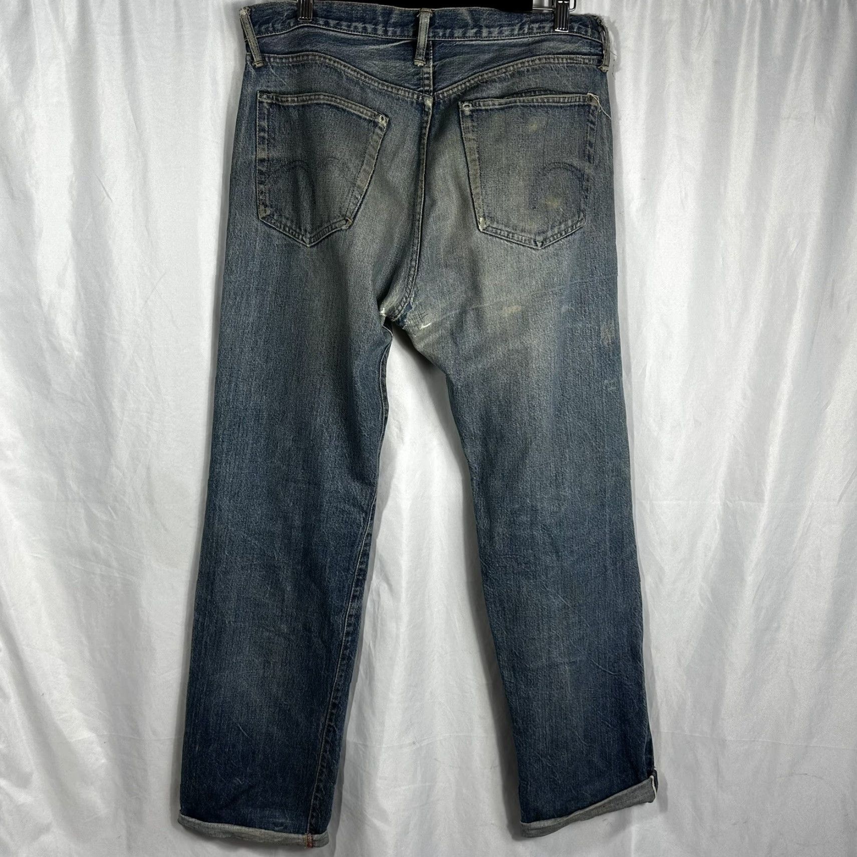 Denime Dope & Drakkar Japan Selvage Denim Jeans 501x Remake Redline 34x35 Jeans Men 34 Inseam Blue Straight Denim 34 Mens Dope & Drakkar Size US 34 / EU 50 - 7 Thumbnail