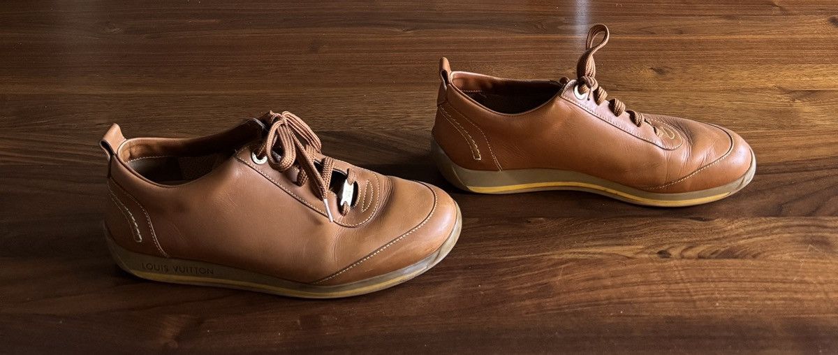 Louis Vuitton Louis Vuitton Cognac Leather Sneakers Size US 8.5 / IT 38.5 - 2 Thumbnail