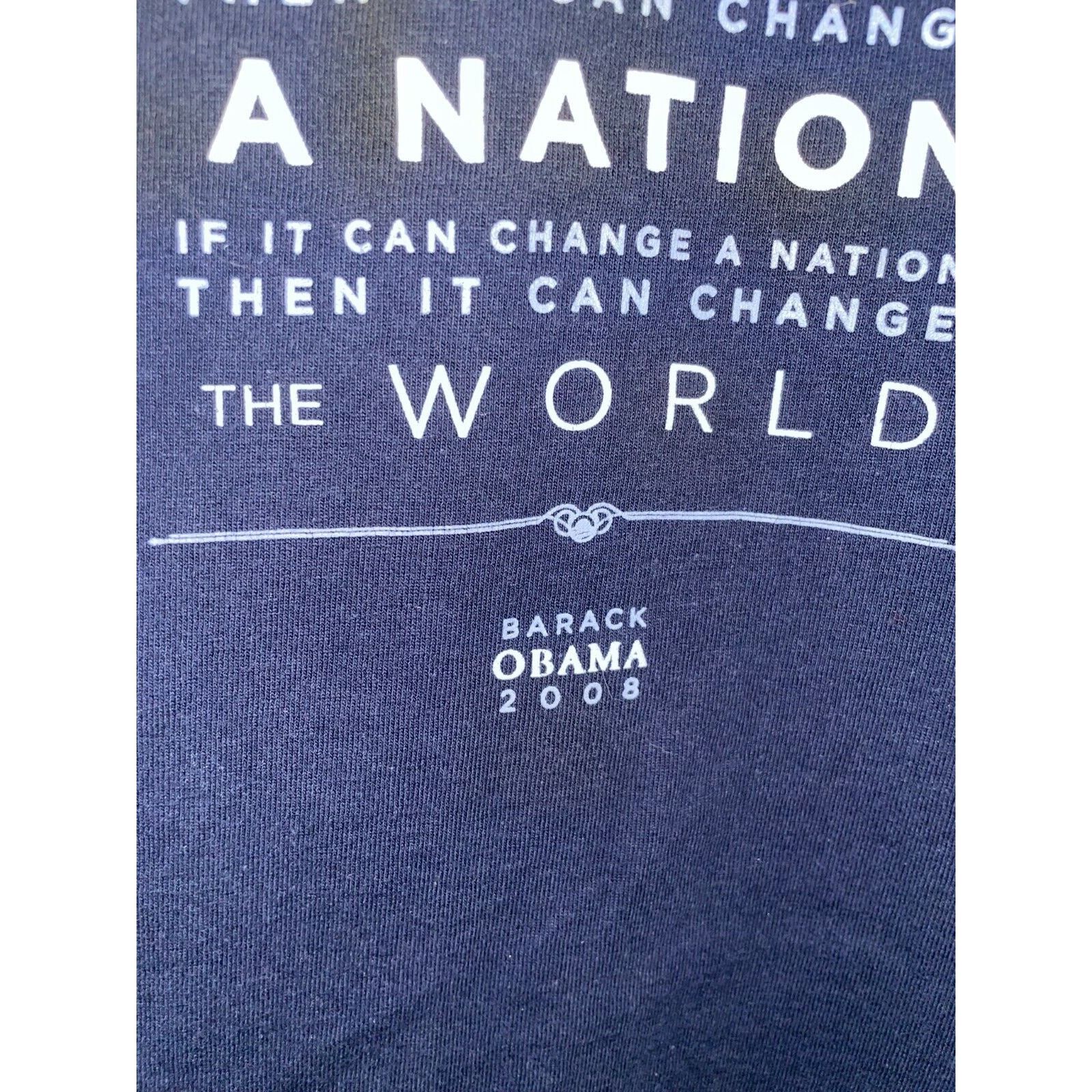 Vintage Barack Obama Shirt One Voice Can Change World Power One Tee Size US XXL / EU 58 / 5 - 8 Thumbnail