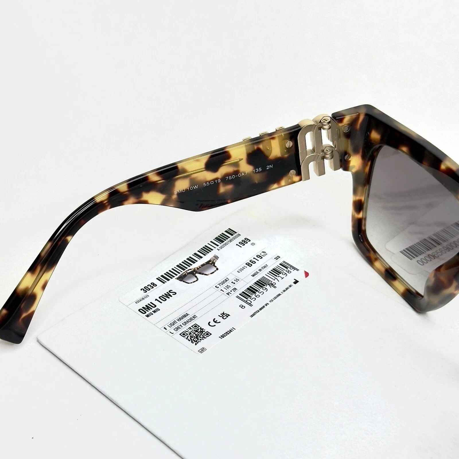 Miu Miu MIU MIU LOGO MU10WS Brown Havana Geometric Luxury 10W Size ONE SIZE - 6 Thumbnail