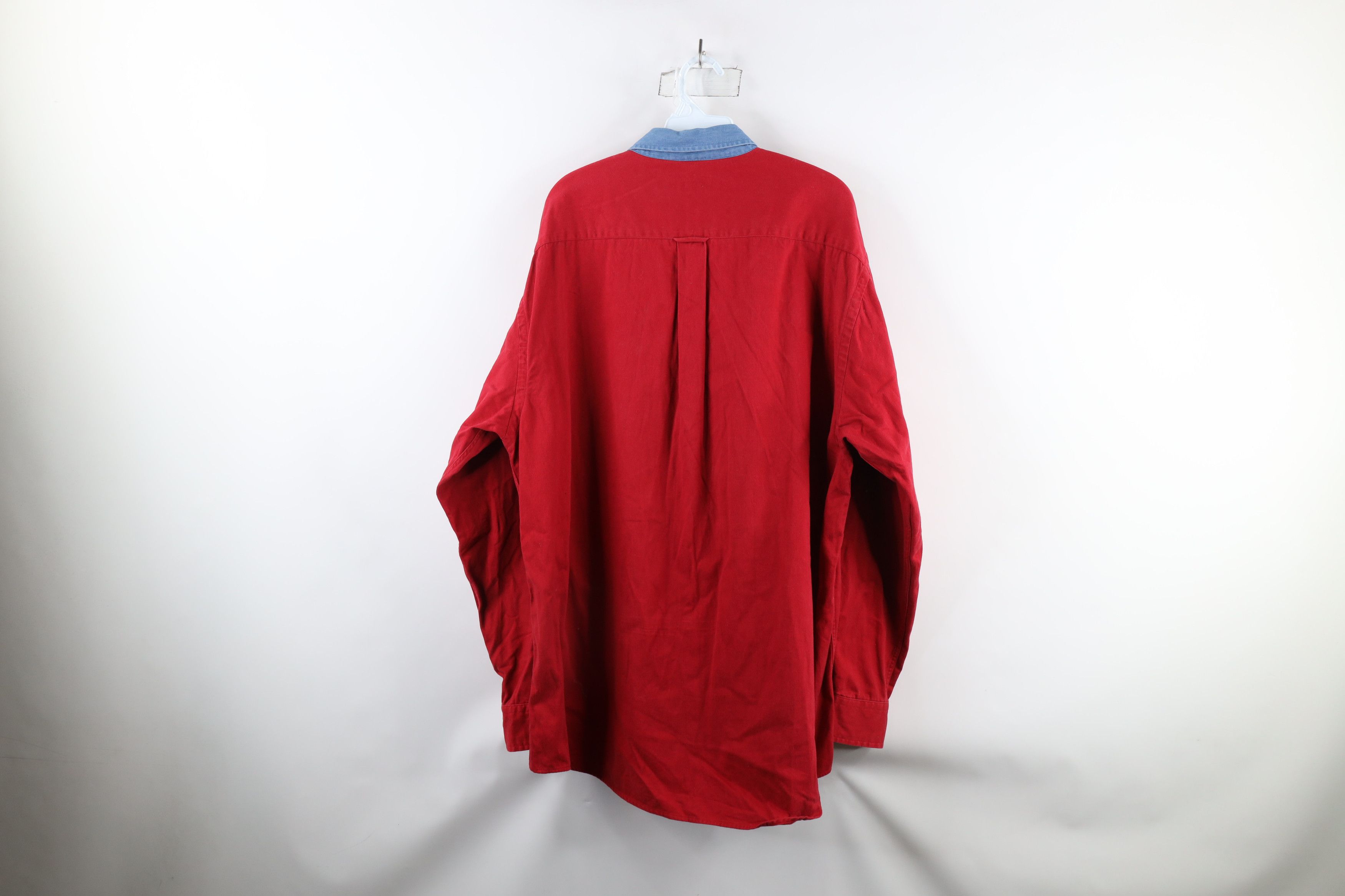 Nautica × Vintage Vintage 90s Nautica Heavyweight Collar Button Down Shirt Size US XL / EU 56 / 4 - 11 Thumbnail
