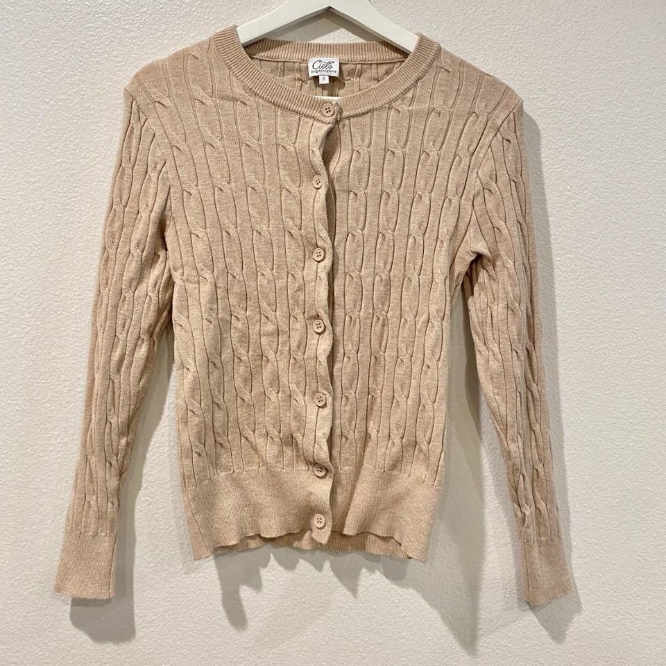 Other Brand New Beige Button-Down Cardigan Size S / US 4 / IT 40 - 1 Thumbnail