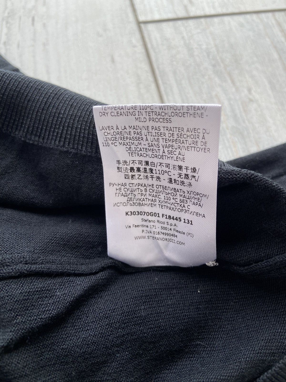 Stefano Ricci Stefano Ricci Black Wool Jumper with Embroidery Size US M / EU 48-50 / 2 - 8 Thumbnail