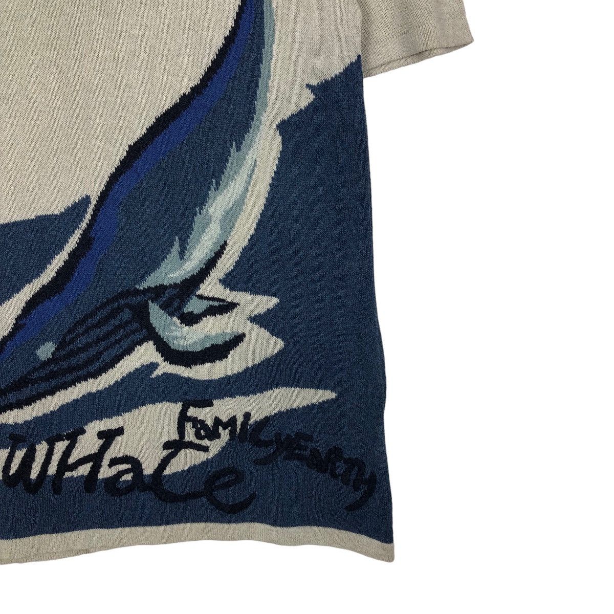 Japanese Brand 🔥90’s Vintage Knit Sweatshirt Short Sleeve Whale Big Logo Size US M / EU 48-50 / 2 - 5 Thumbnail