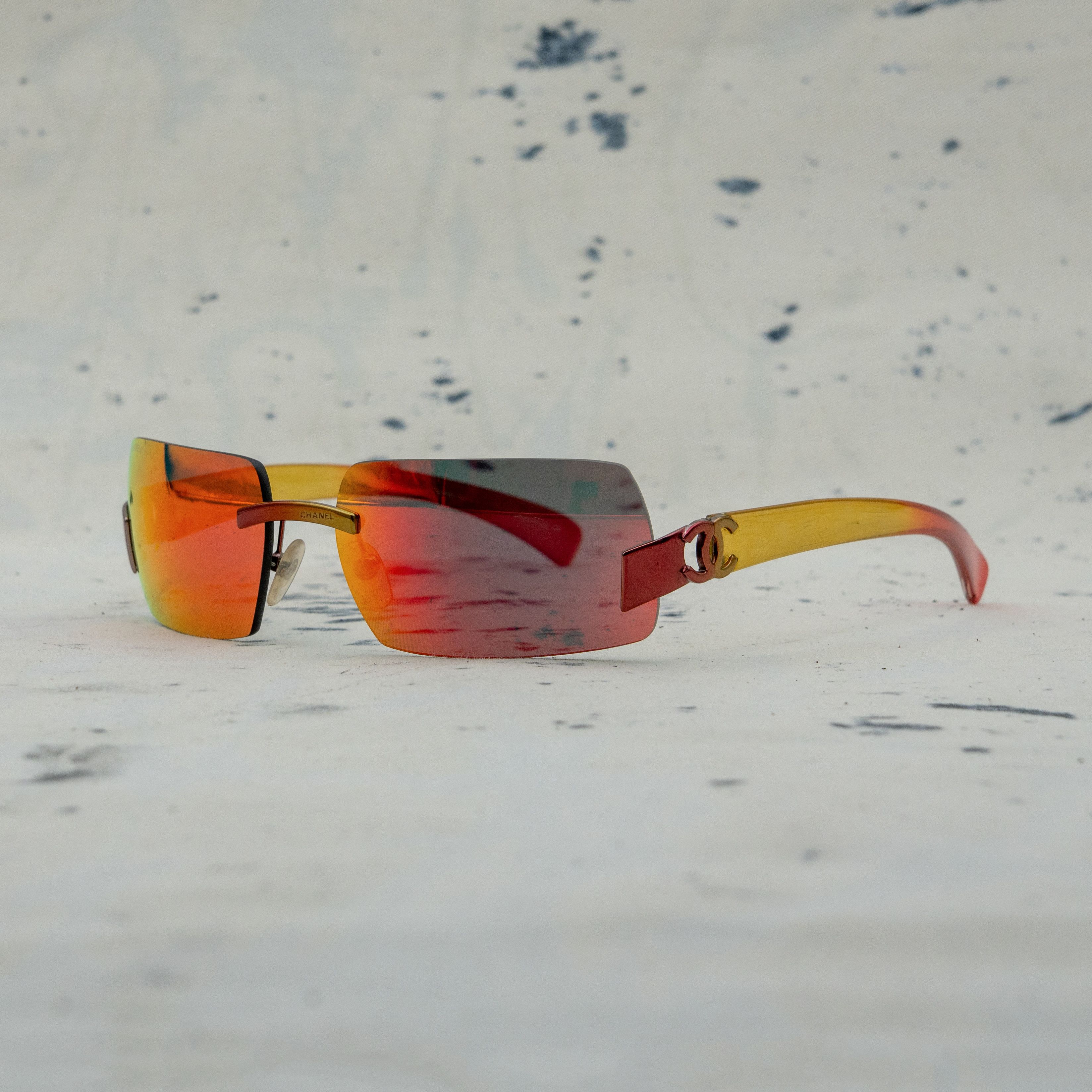 Chanel 2000s Vintage Chanel Sunglasses 5088-B Y2K Shield Wrap