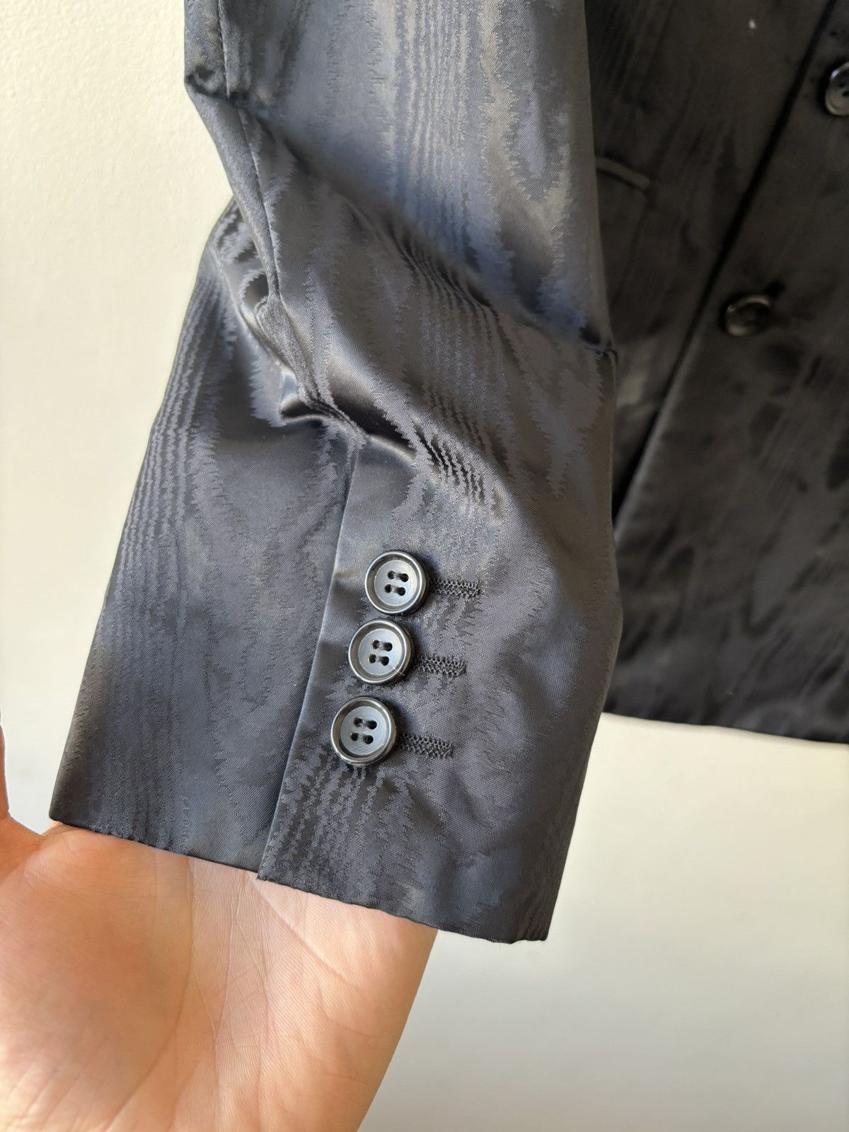 Comme des Garcons Homme Plus Comme des garcons mens moire jacquard double breasted blazer Size 38R - 5 Thumbnail