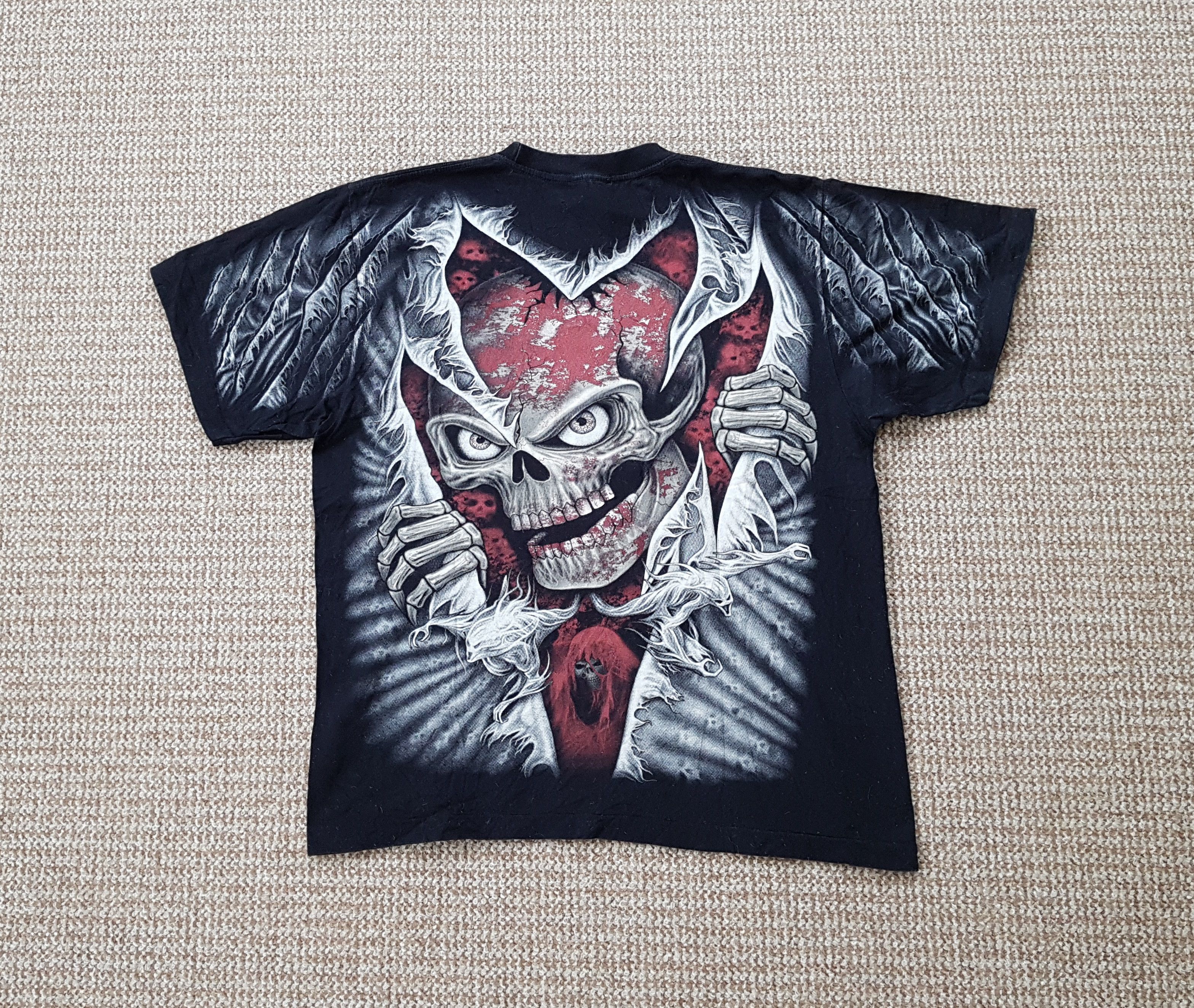 Expert Horror Vintage Rock Eagle Horror Skull T Shirt Tee Size US XL / EU 56 / 4 - 7 Thumbnail