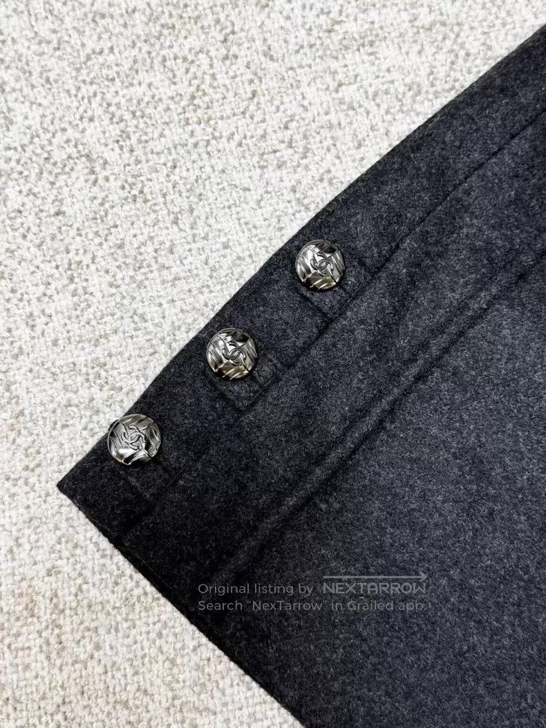 Chanel Chanel 11A dark gray wool skirt Size 25" / US 0 / IT 36 - 4 Thumbnail