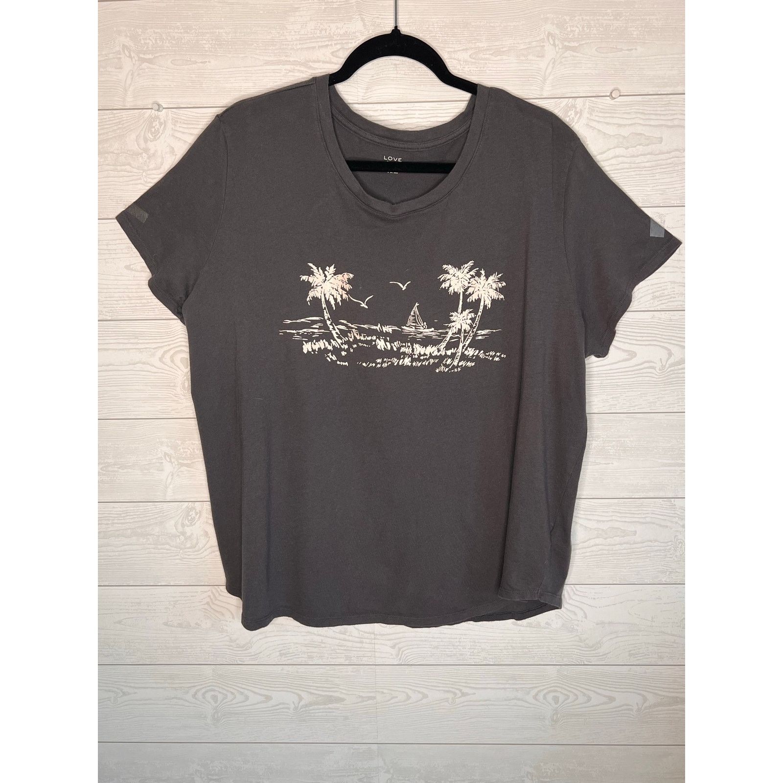 Gap Gap Factory charcoal tropical beach T-shirt Size XXL Size XXL / US 16-18 / IT 52-54 - 3 Thumbnail