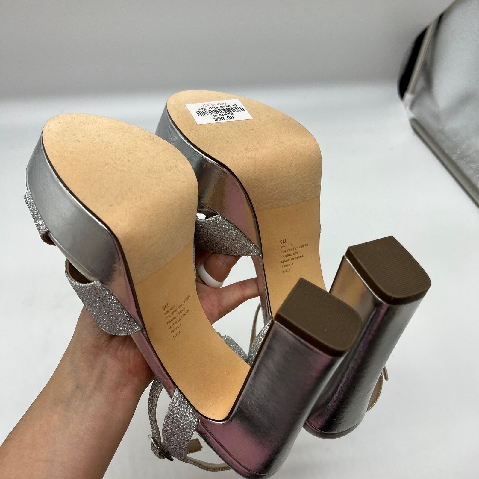 Other I. Miller Womens Samien Heeled Sandals Silver Size US 9 / IT 39 - 9 Thumbnail