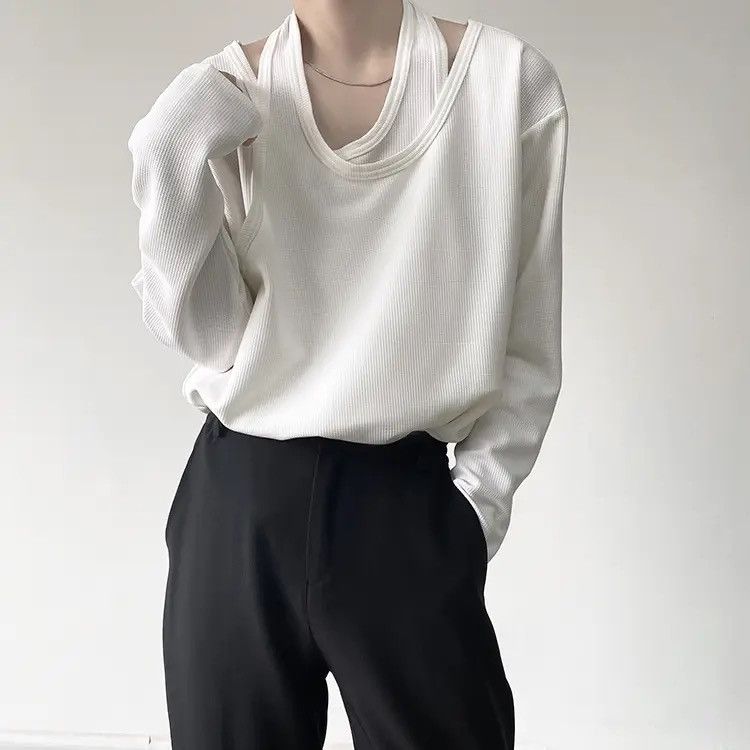 Vintage Korean fashion style long sleeve halter T-shirt Size US M / EU 48-50 / 2 - 5 Thumbnail