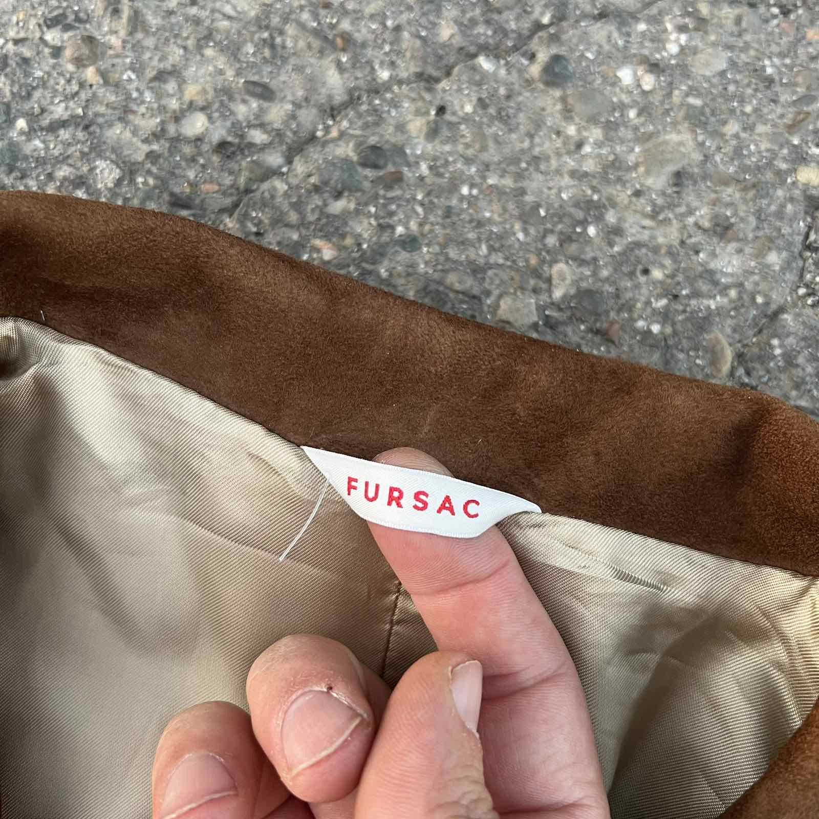 De Fursac de fursac suede Leather jacket Sz L Size US L / EU 52-54 / 3 - 8 Thumbnail