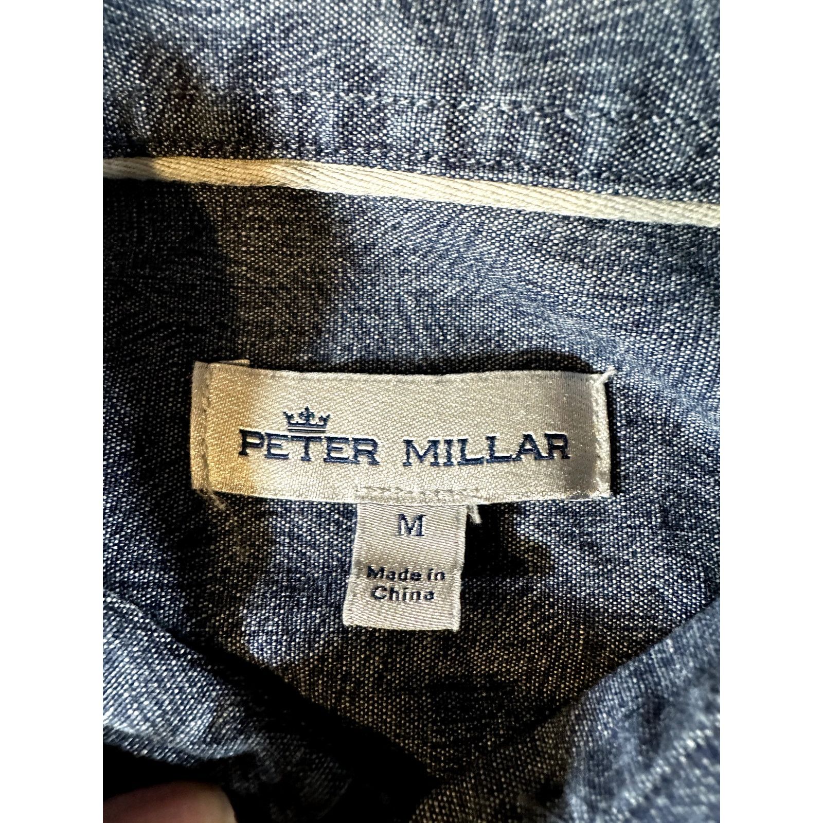 Peter Millar Peter Millar Button Down Pocket Blue Palm Leaves Shirt Mens Size US M / EU 48-50 / 2 - 6 Thumbnail