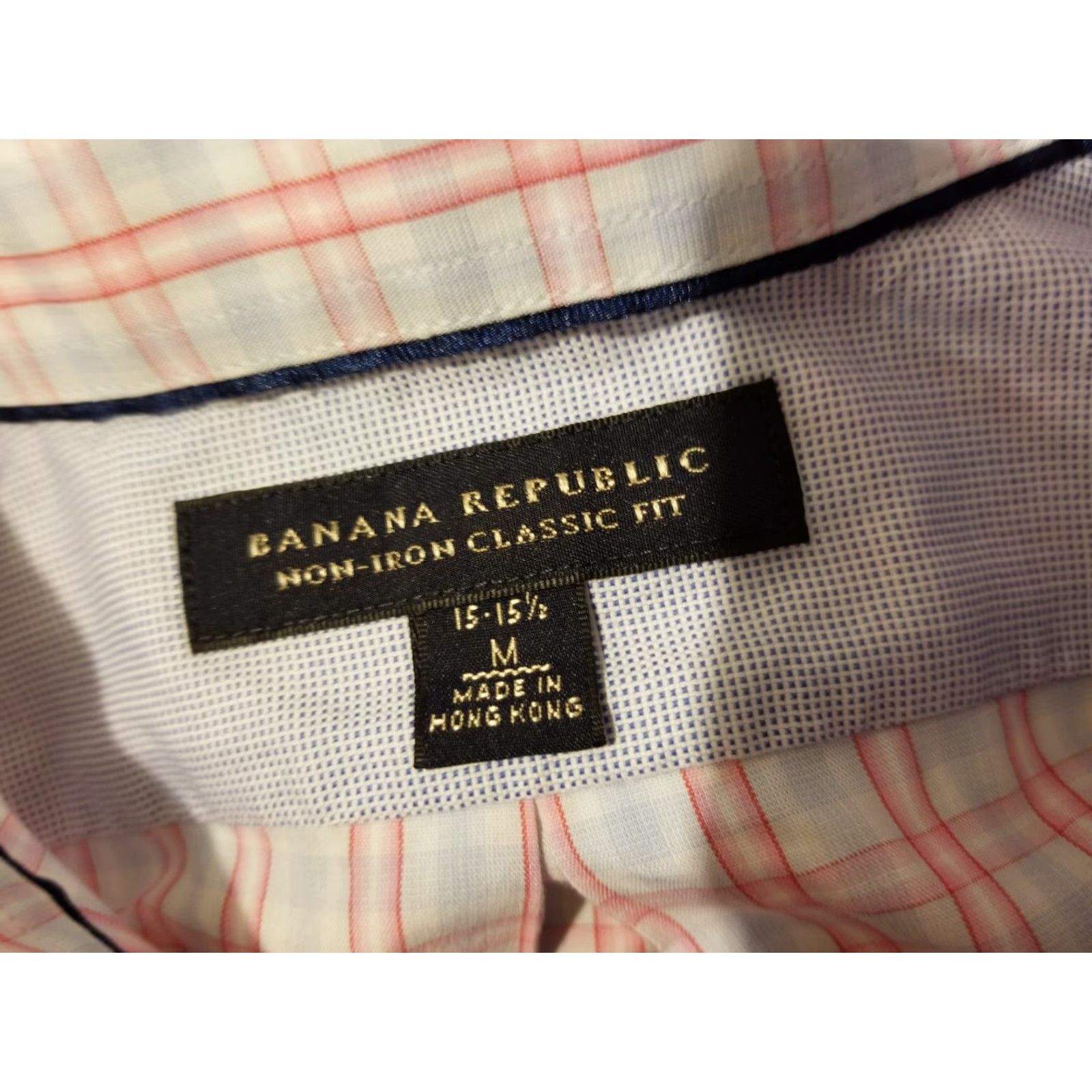 Banana Republic Banana Republic Dress Shirt Mens Pink 15.5 15 1/2 M Medium Cotton Size 40R - 3 Thumbnail