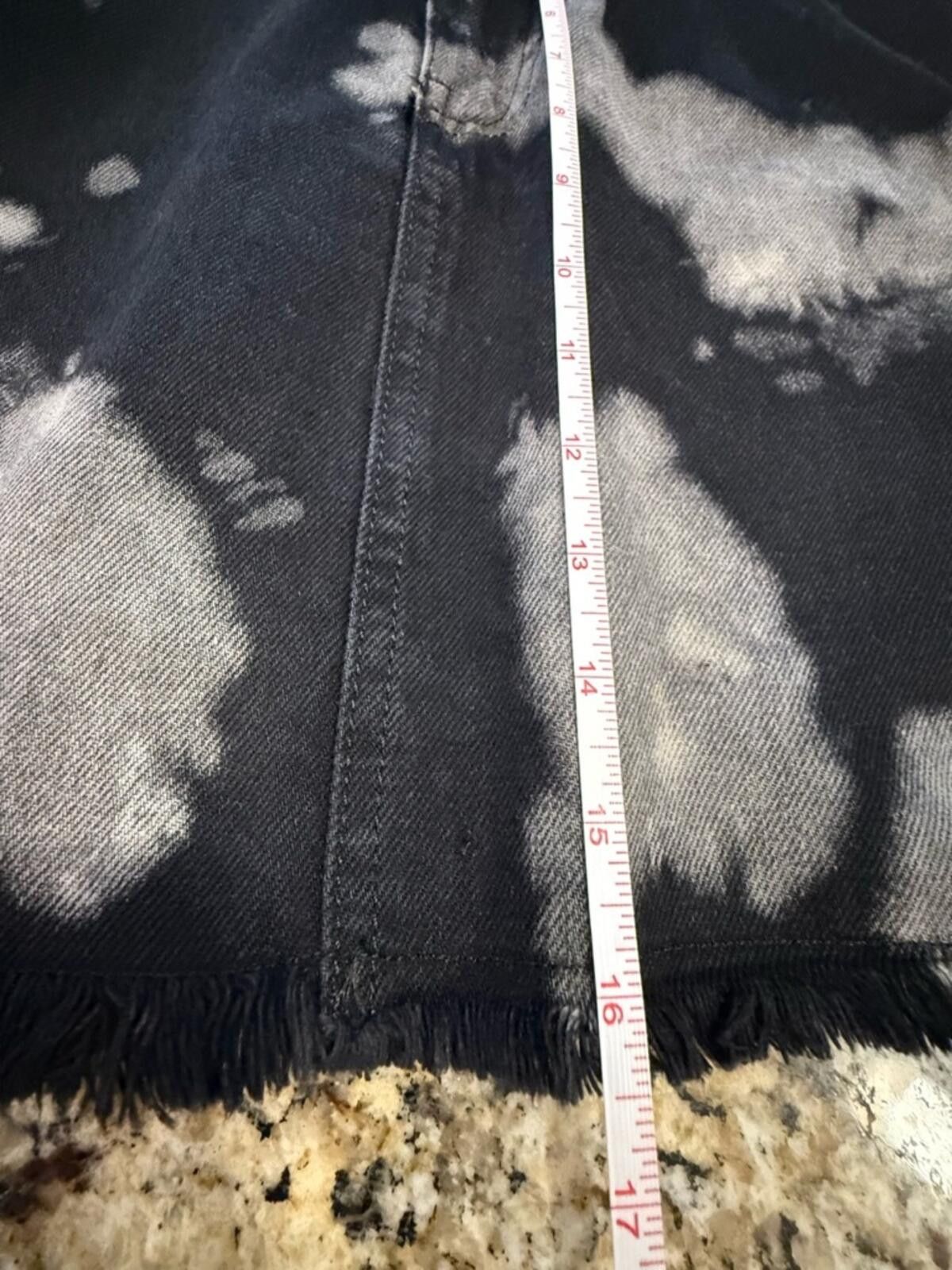 Other Nasty Gal denim jeans tie dyed mini skirt black & gray SZ 6 Size 28" / US 6 / IT 42 - 7 Thumbnail