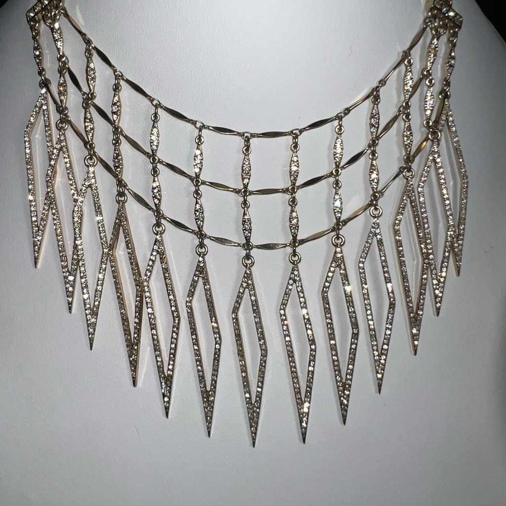 Vintage Sequin Jewelry Vintage Gold and Crystal Collar Statement Nec Size ONE SIZE - 8 Thumbnail