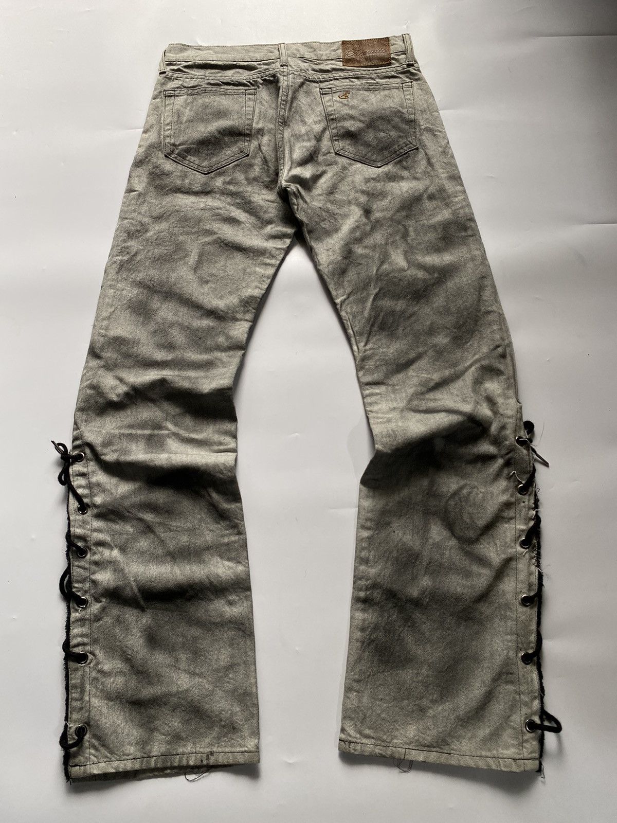 Le Grande Bleu (L.G.B.) Lace up acoustic smoke wash pant japanese brand Size US 32 / EU 48 - 8 Thumbnail