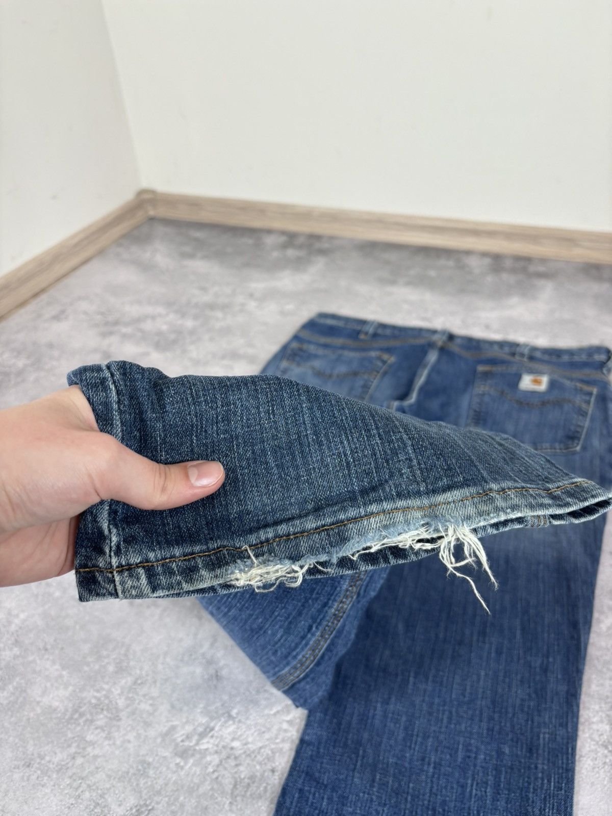 Carhartt Vintage Carhartt Faded Blue Boot Cut Flared Denim Jeans Size US 36 / EU 52 - 5 Thumbnail