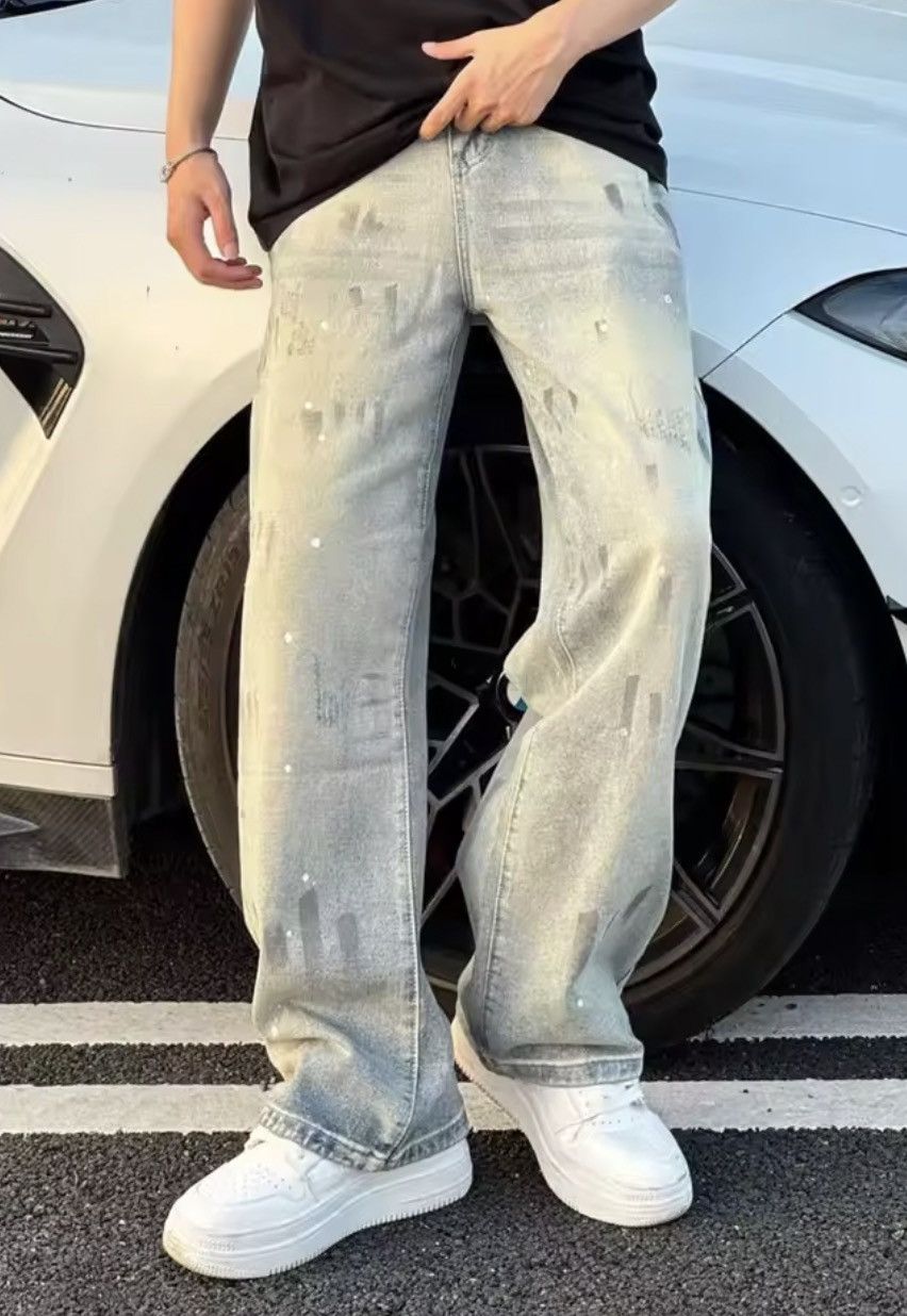 Japanese Brand VIBE Vintage washed rare heavyweight casual jeans Size US 29 - 3 Thumbnail
