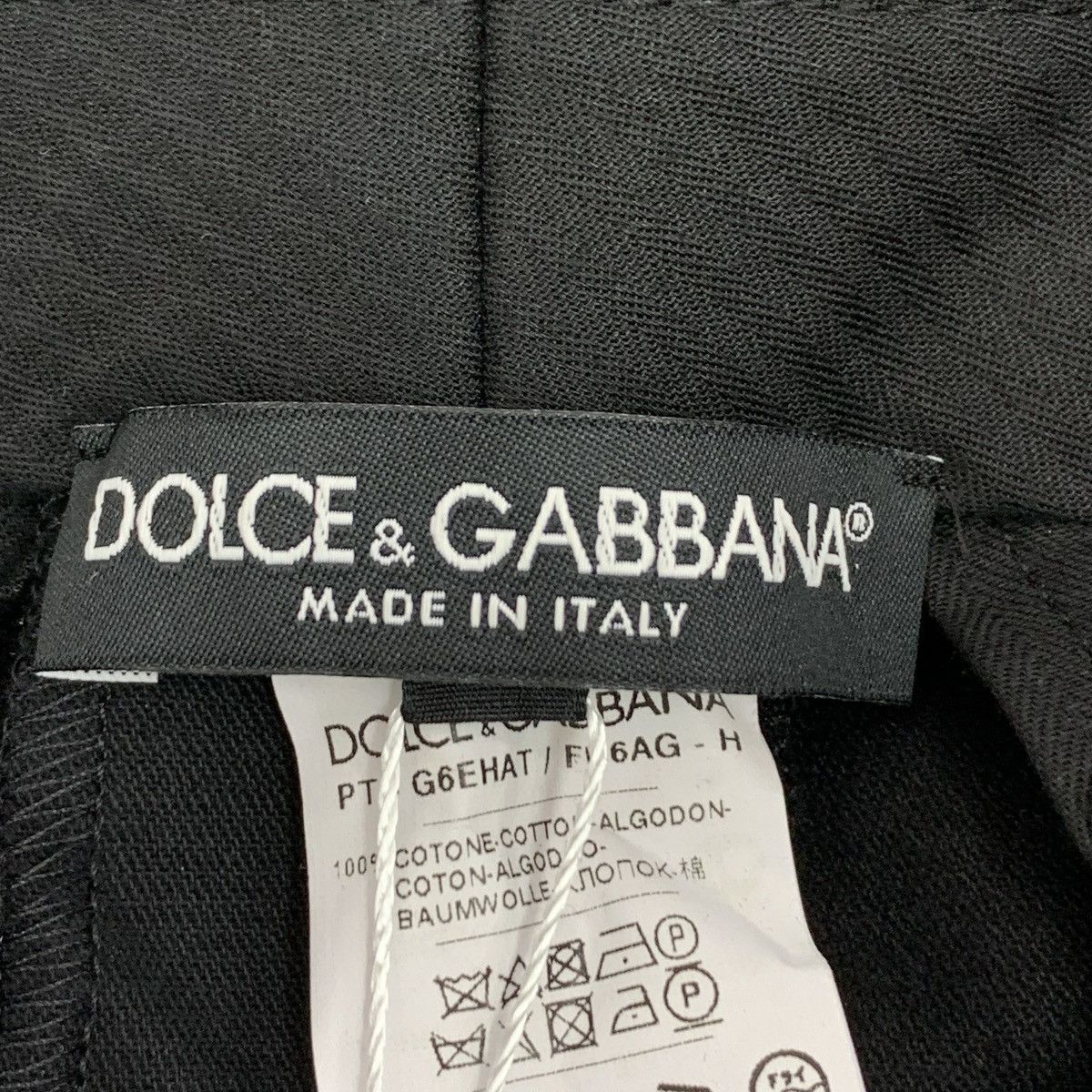 Dolce & Gabbana Dolce & Gabbana Black Cotton Casual Pants K26WX Size US 30 / EU 46 - 6 Thumbnail