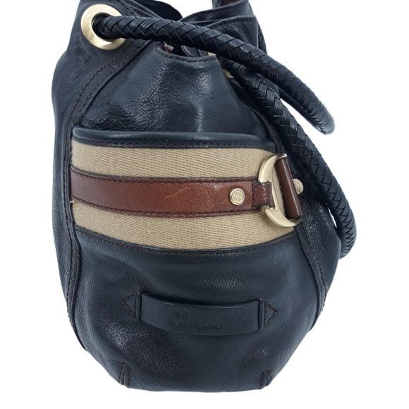 Cole Haan Cole Haan Hobo Shoulder Bag Leather Braided Grommets Genevie Size ONE SIZE - 5 Thumbnail