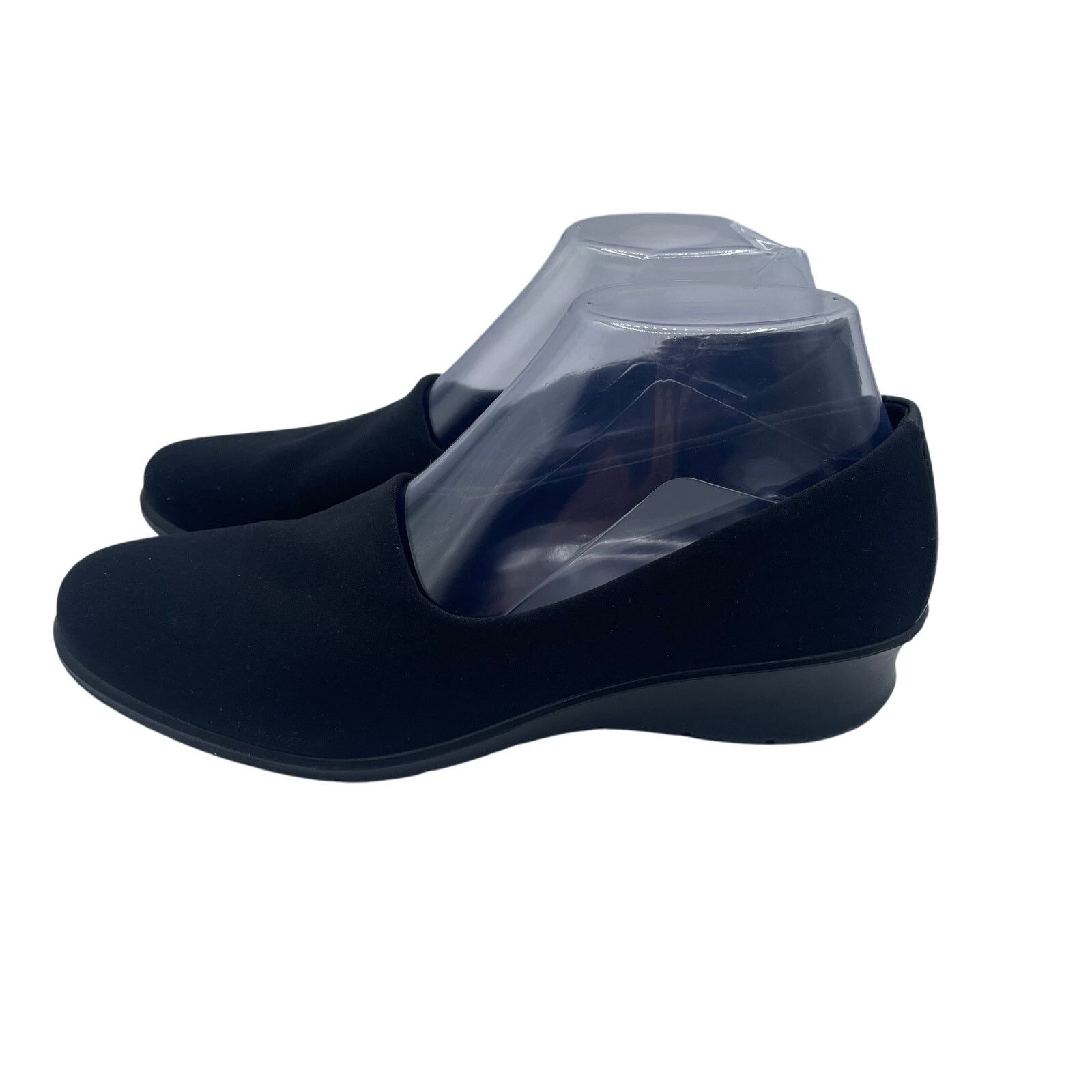 Ecco ECCO Felicia Leather Stretch Slip On Loafers Wedge Black 37 Size US 6.5 / IT 36.5 - 1 Thumbnail
