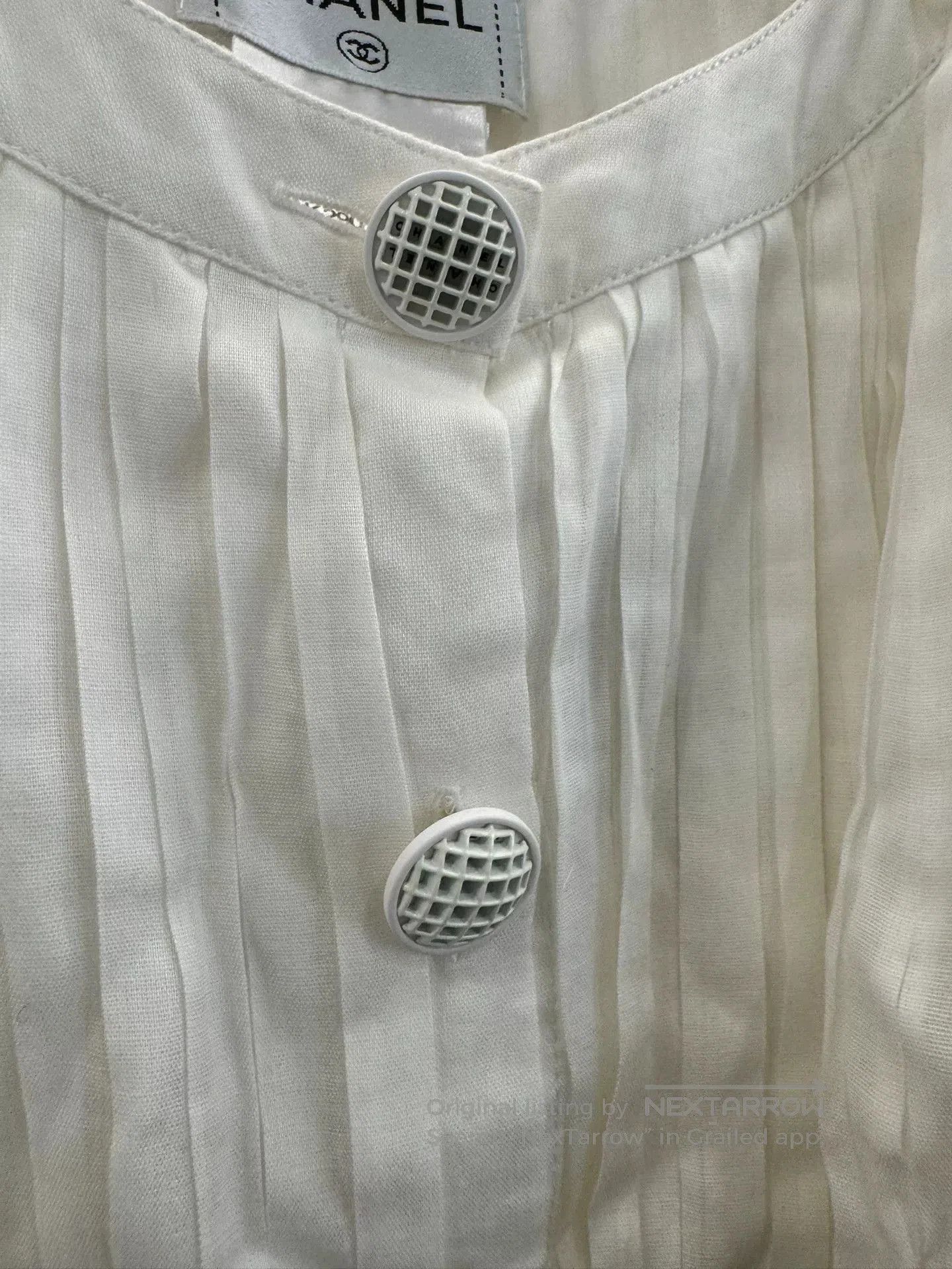Chanel Chanel Black White Pleated Women's Top. Size M / US 6-8 / IT 42-44 - 4 Thumbnail
