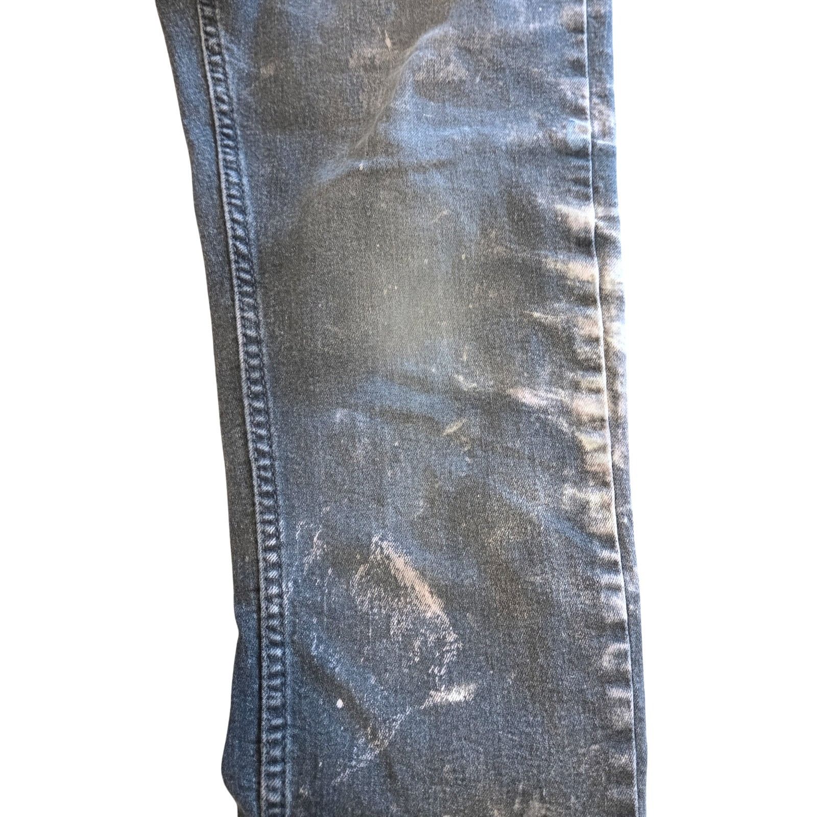 Kenneth Cole Kenneth Cole Slim Fit Black Acid Wash Vintage Jeans Size US 32 / EU 48 - 4 Thumbnail