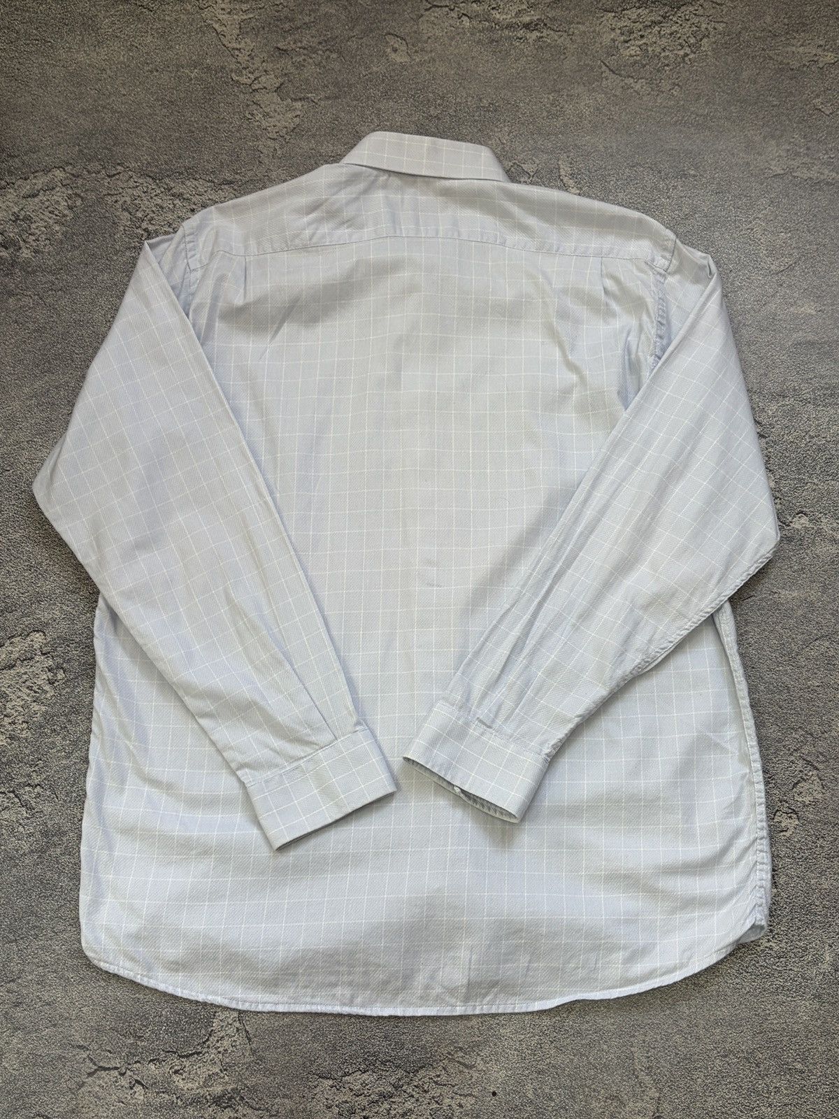 Christian Dior Monsieur Vintage Christian Dior Check Cotton Shirt Blue White XL Size US XL / EU 56 / 4 - 2 Thumbnail