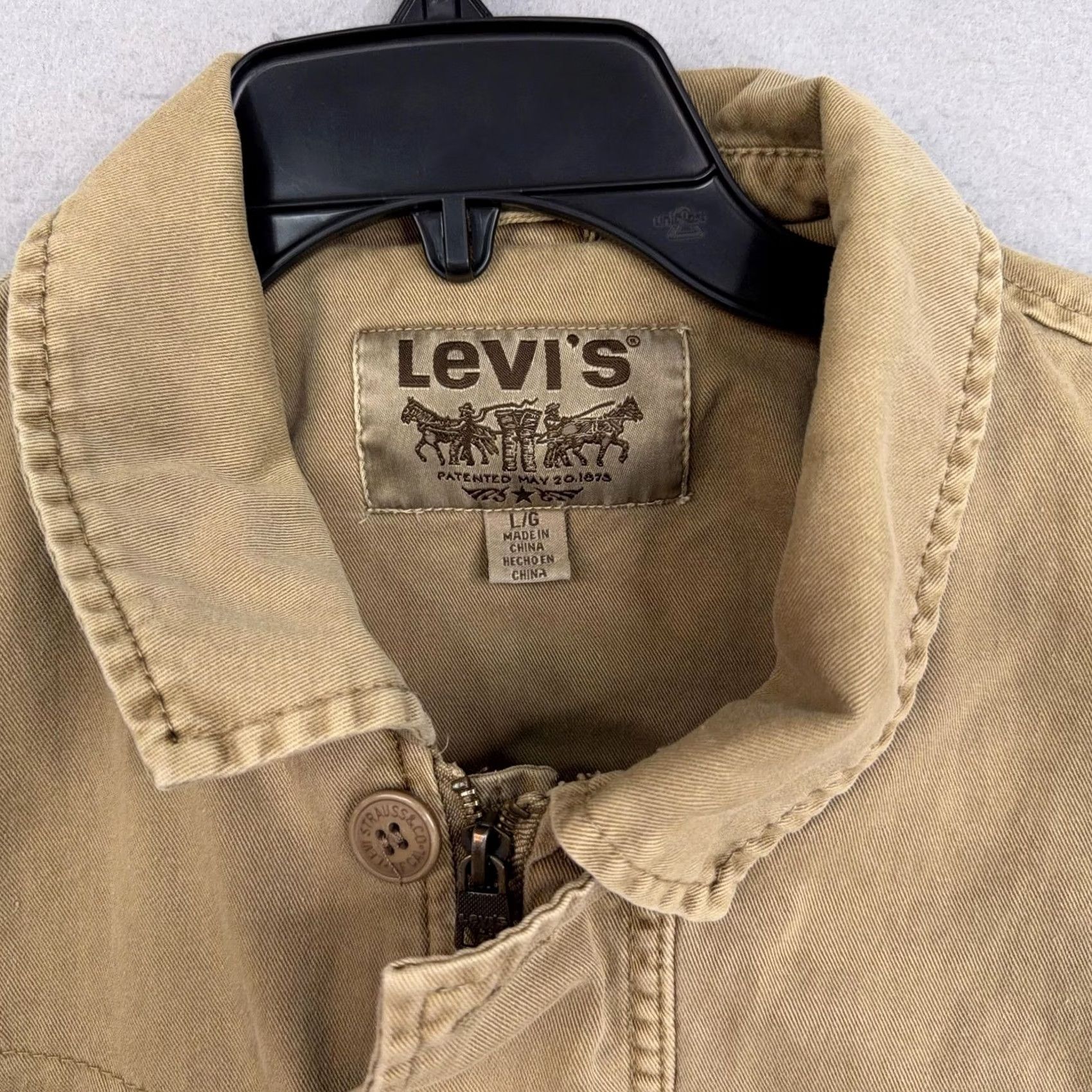 Levi's Levi's Jacket Mens Large Beige Military Field Utility Workwear Western Casual Size US L / EU 52-54 / 3 - 4 Thumbnail