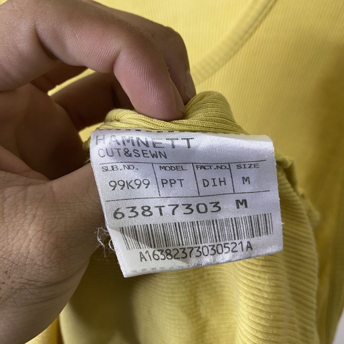 Katharine Hamnett London Hamnett Yellow Blank Tank Top Size US M / EU 48-50 / 2 - 6 Thumbnail
