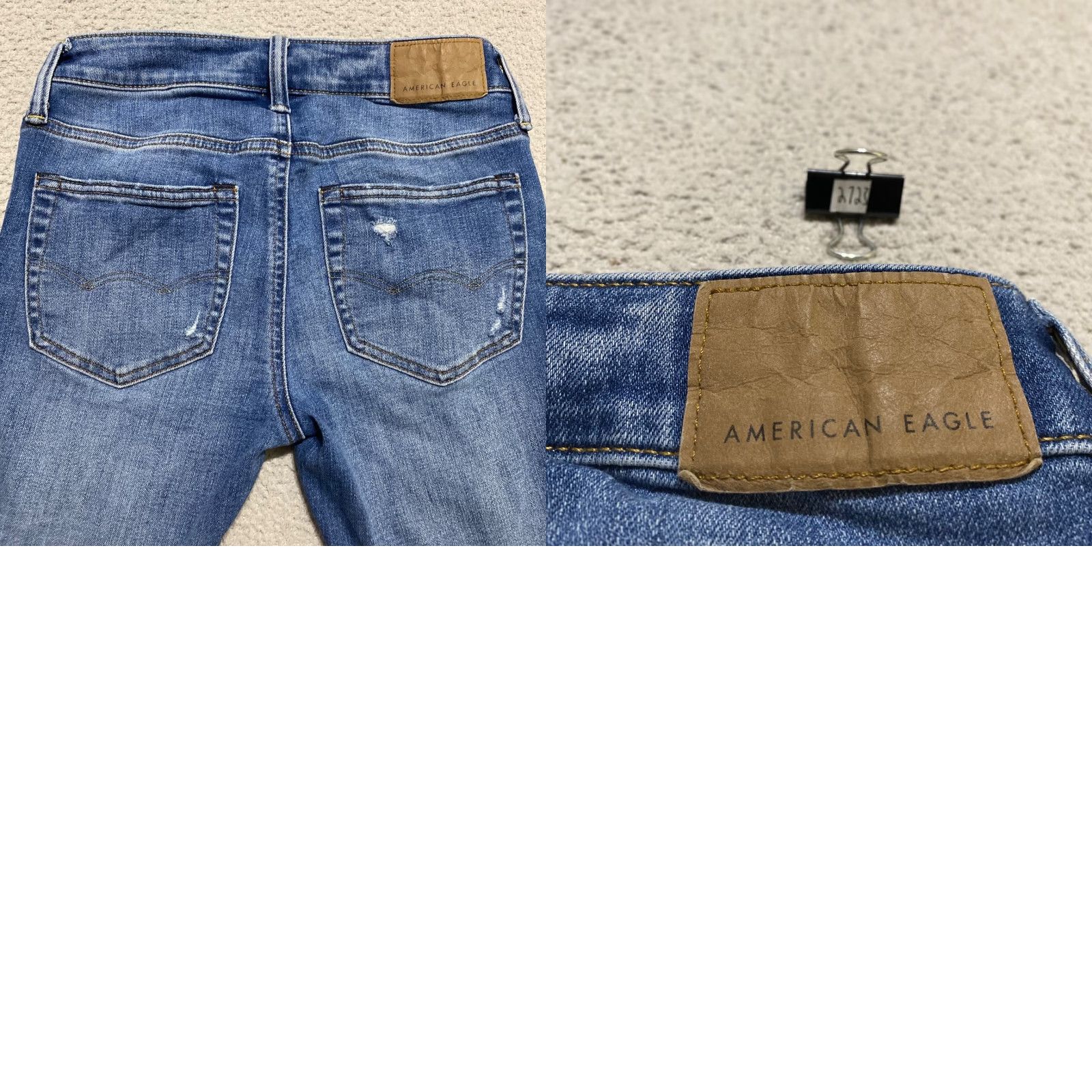 American Eagle Outfitters American Eagle Outfitters Jeans 28x28 Blue Denim Skinny Mens Regular 5-Pocket Distressed Medium Wash Size US 28 / EU 44 - 9 Thumbnail