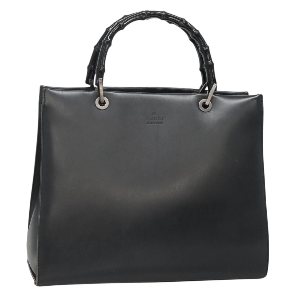 Gucci GUCCI Bamboo Hand Bag Leather Black 002 1010 002 1010 Size ONE SIZE - 1 Thumbnail