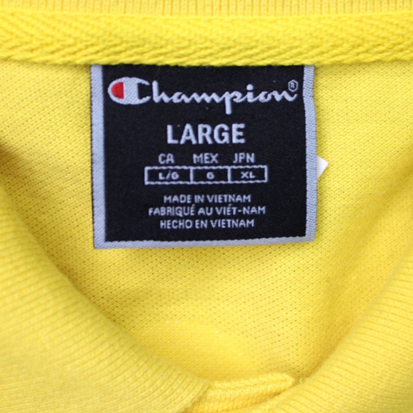 Champion Champion Polo Shirt Men Large Yellow/Purple Embroidered S/S 100% Cotton Golf Casual NWT Size US L / EU 52-54 / 3 - 7 Thumbnail