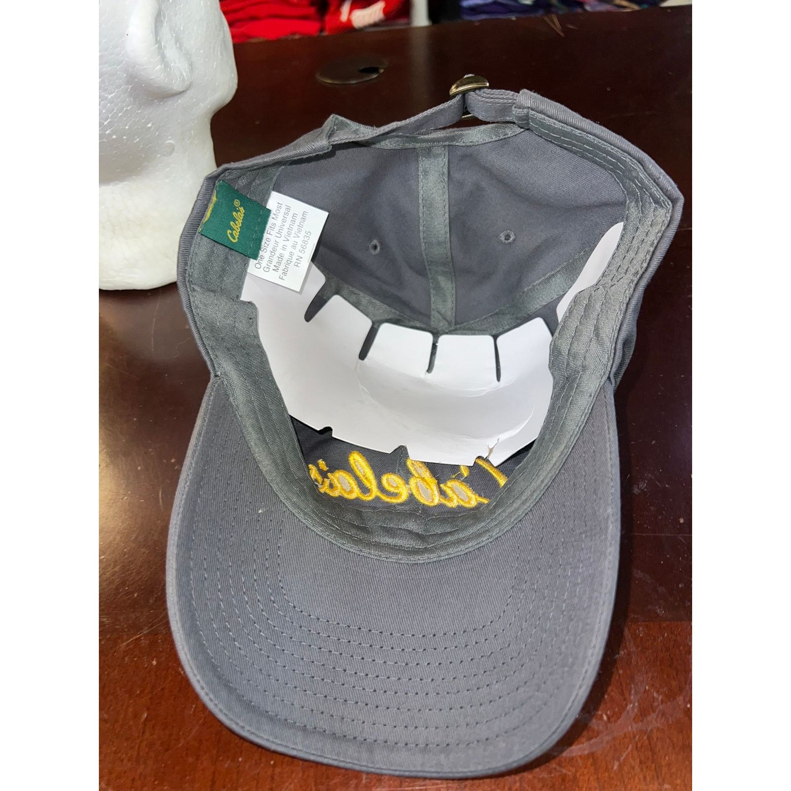 Cabelas Cabelas Club Hat Gray Yellow Dad Style Cap Headwear OS Size ONE SIZE - 6 Thumbnail