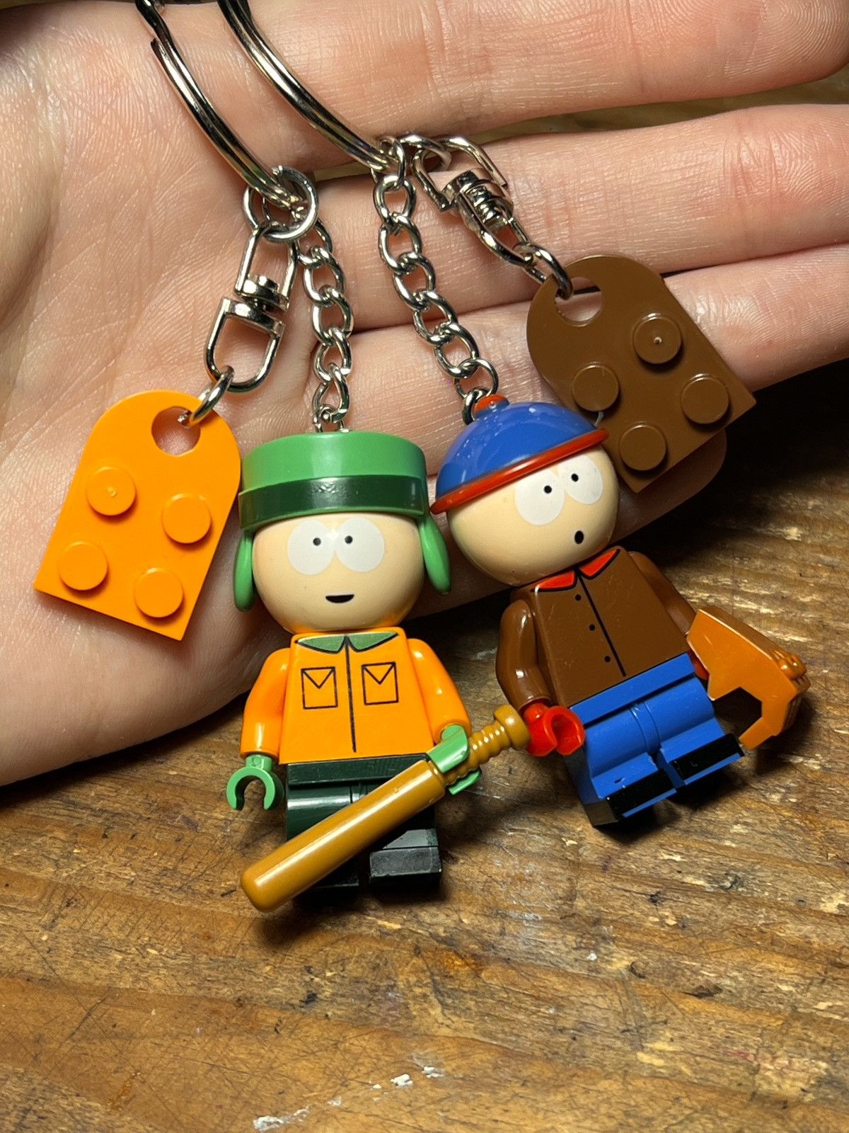Other South Park kyle stan minifigure keychain matching keyring Size ONE SIZE - 1 Thumbnail